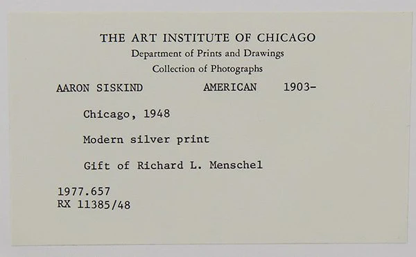 AARON SISKIND "CHICAGO 48" PHOTO - Image 9