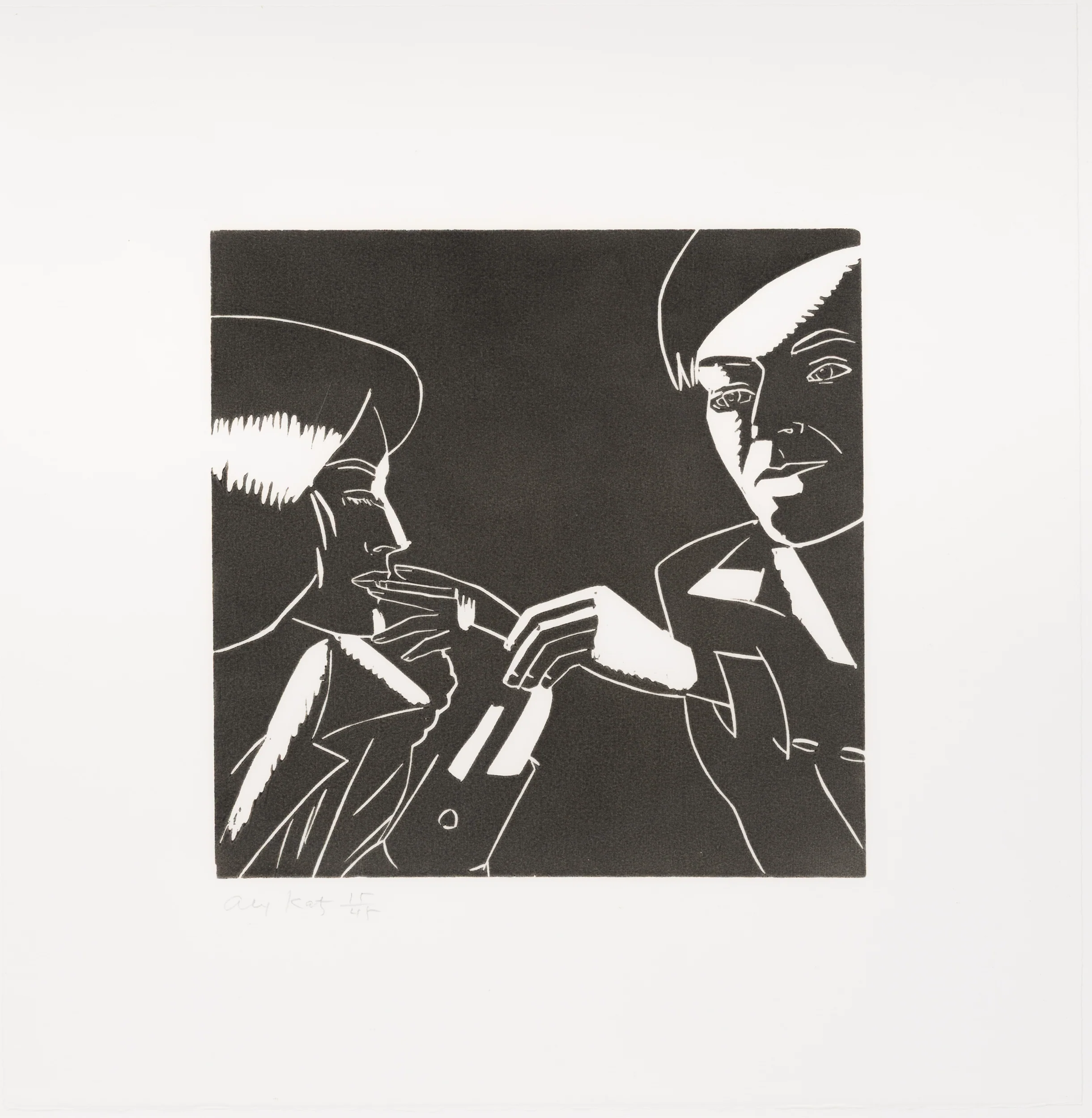 ALEX KATZ "CARTER AND PHYLLIS" WOODCUT, 1986 - Image 13