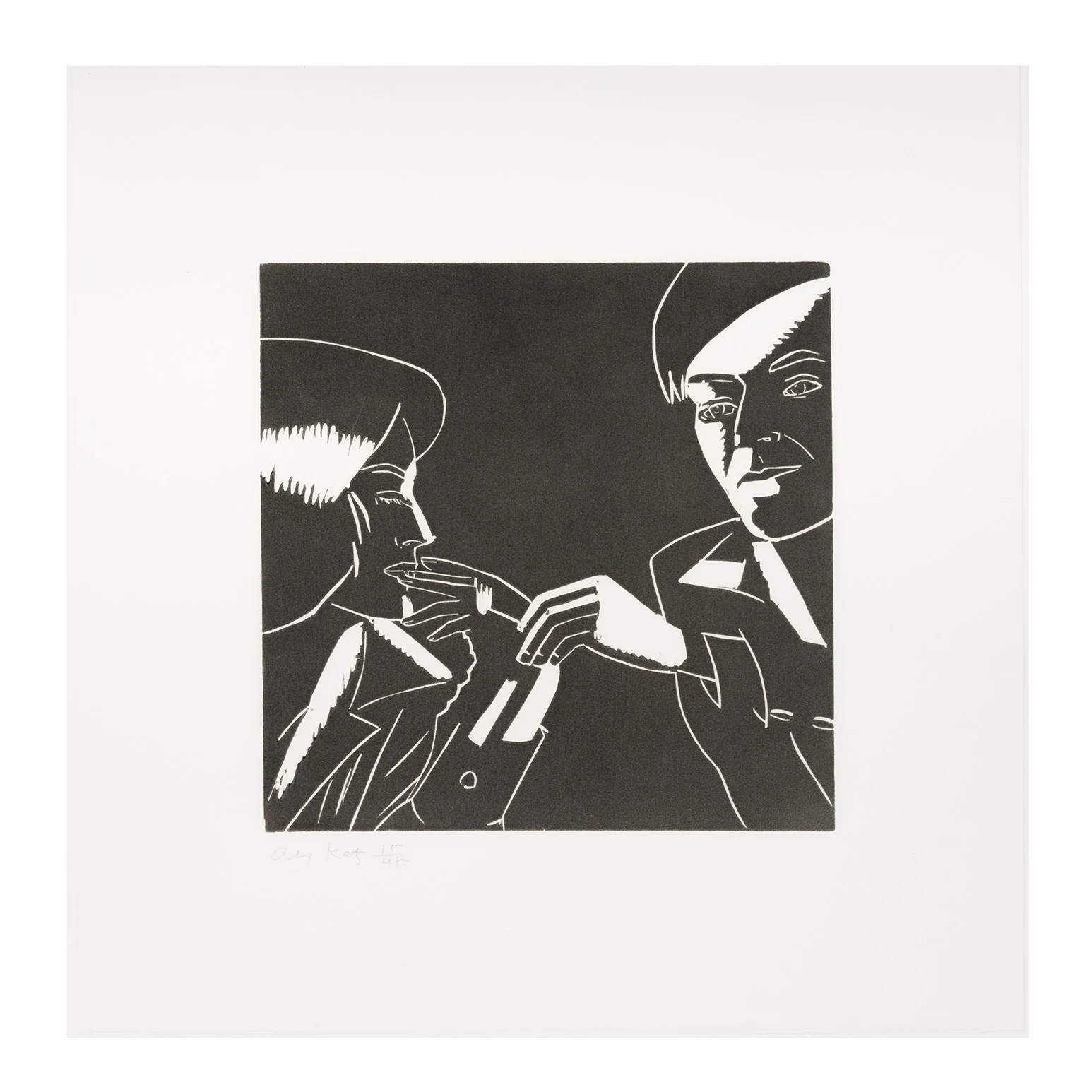 ALEX KATZ "CARTER AND PHYLLIS" WOODCUT, 1986 - Image 3