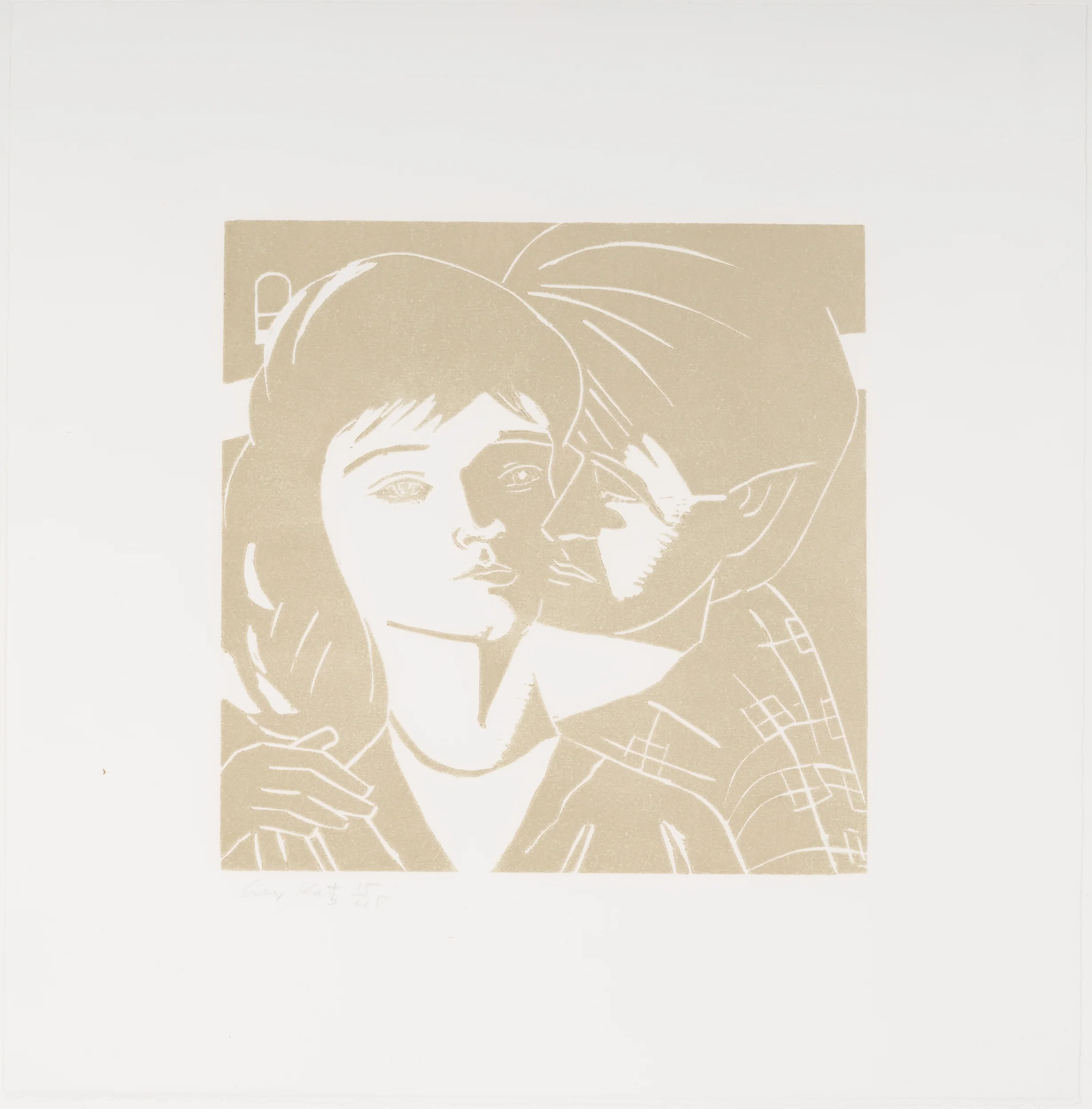 ALEX KATZ "ERIC AND ANNI" WOODCUT, 1986 - Image 16