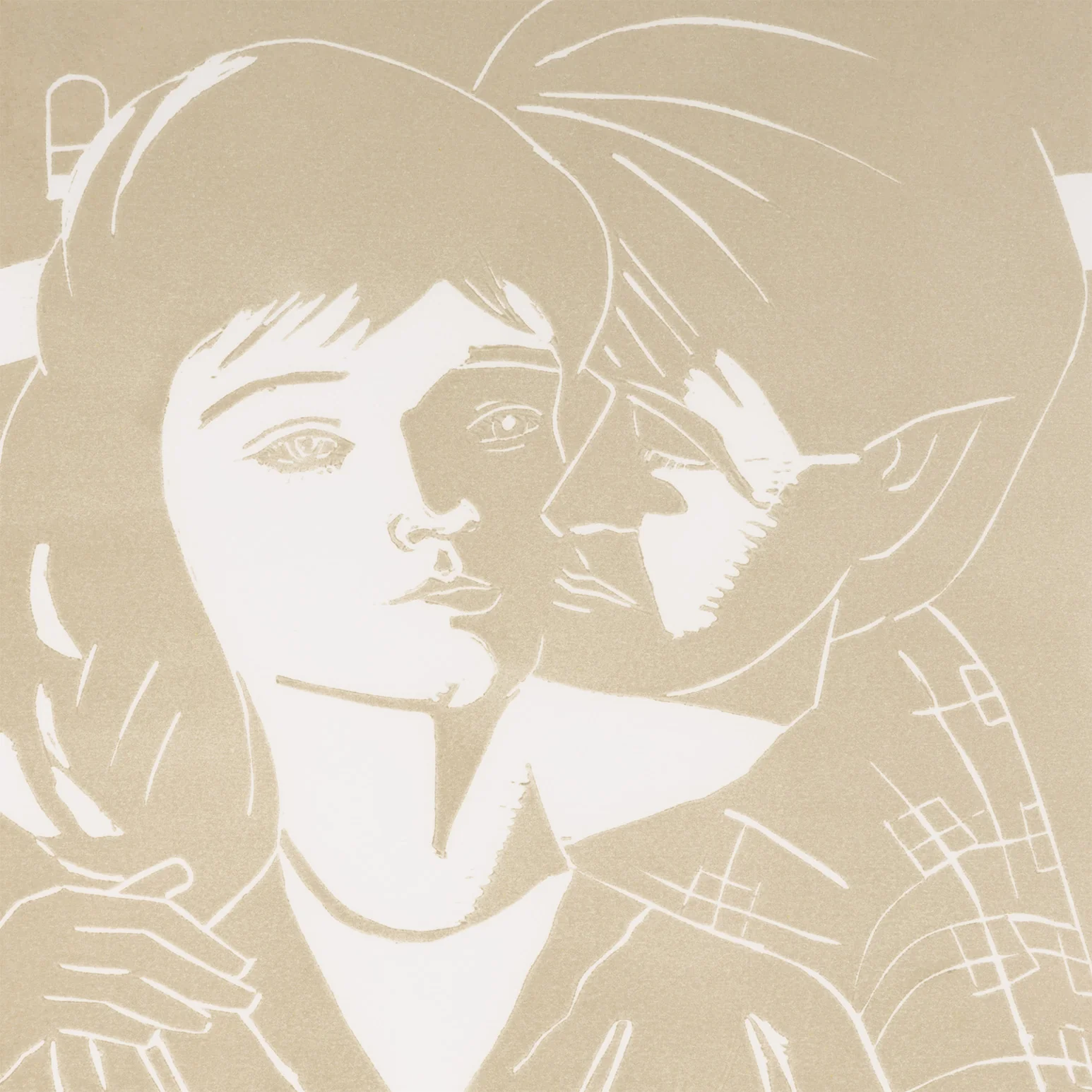 ALEX KATZ "ERIC AND ANNI" WOODCUT, 1986 - Image 8