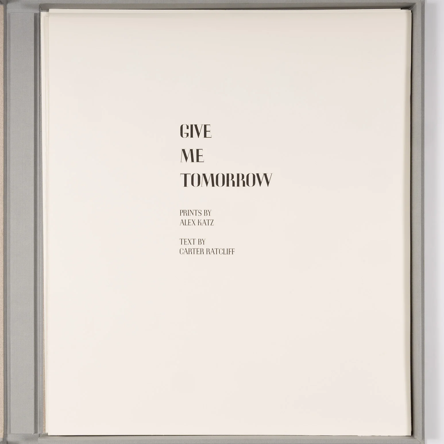 ALEX KATZ "GIVE ME TOMORROW PORTFOLIO" AQUATINT, 1983 - Image 11