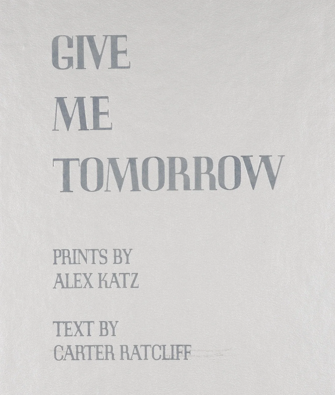 ALEX KATZ "GIVE ME TOMORROW PORTFOLIO" AQUATINT, 1983 - Image 3