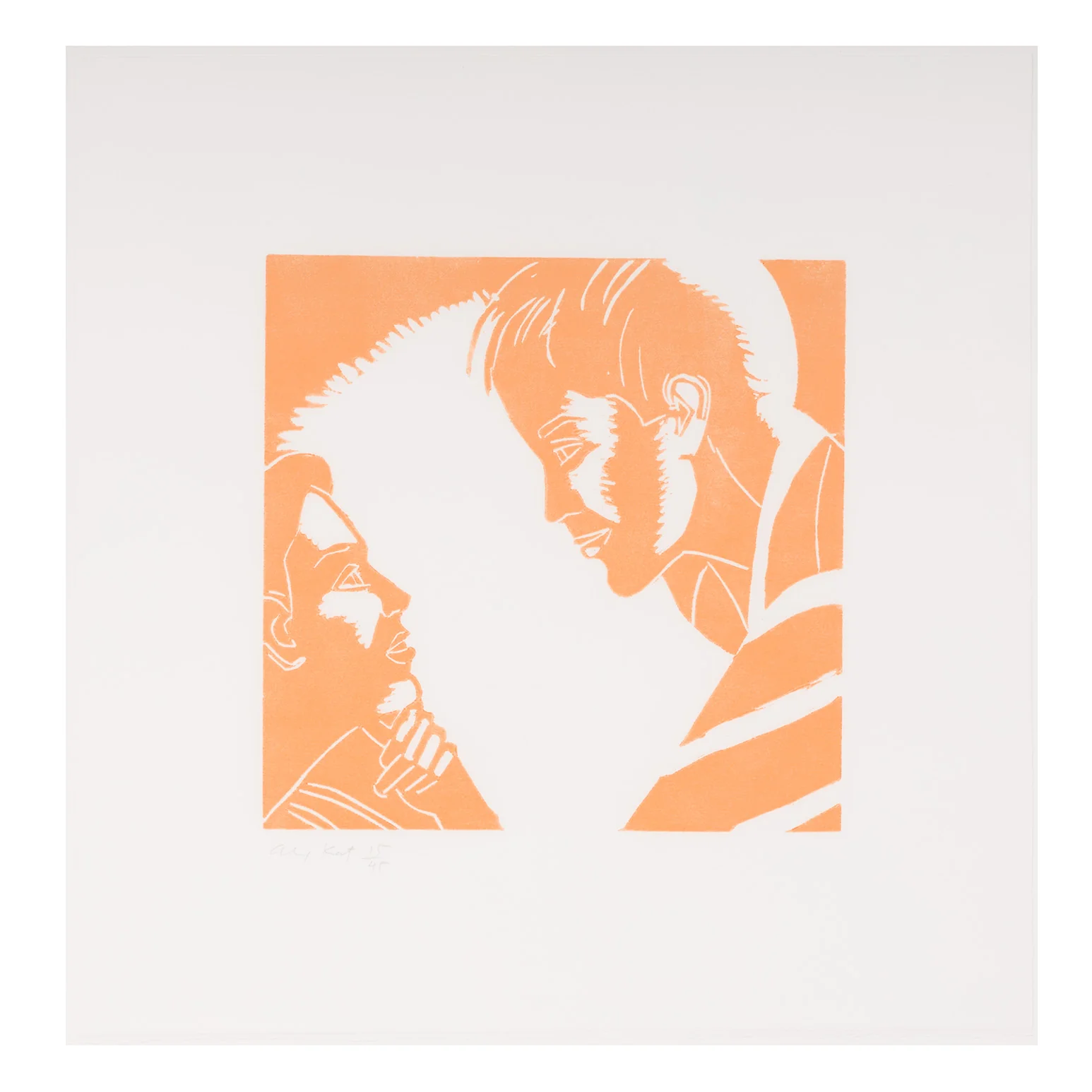 ALEX KATZ "JENNIFER AND ERIC" WOODCUT, 1986 - Image 3