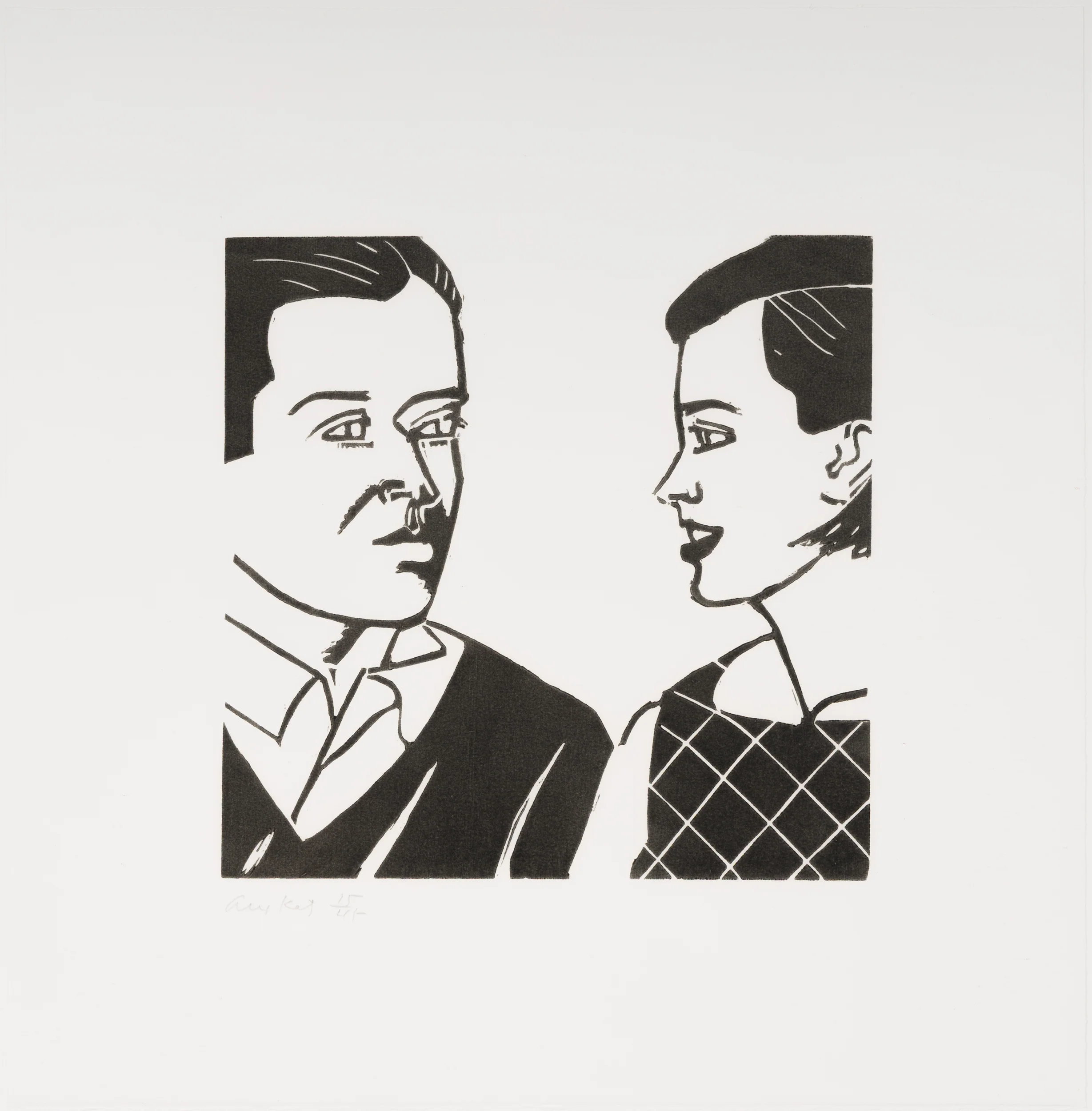 ALEX KATZ "JULIAN AND JESSICA" WOODCUT, 1986 - Image 16