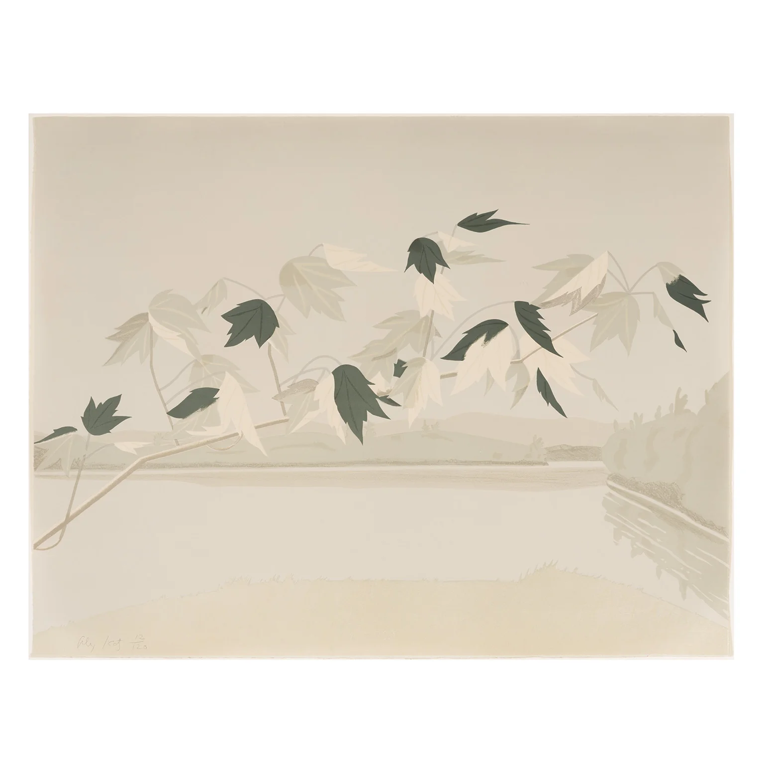ALEX KATZ "LATE JULY 2" LITHOGRAPH, 1971 - Image 3
