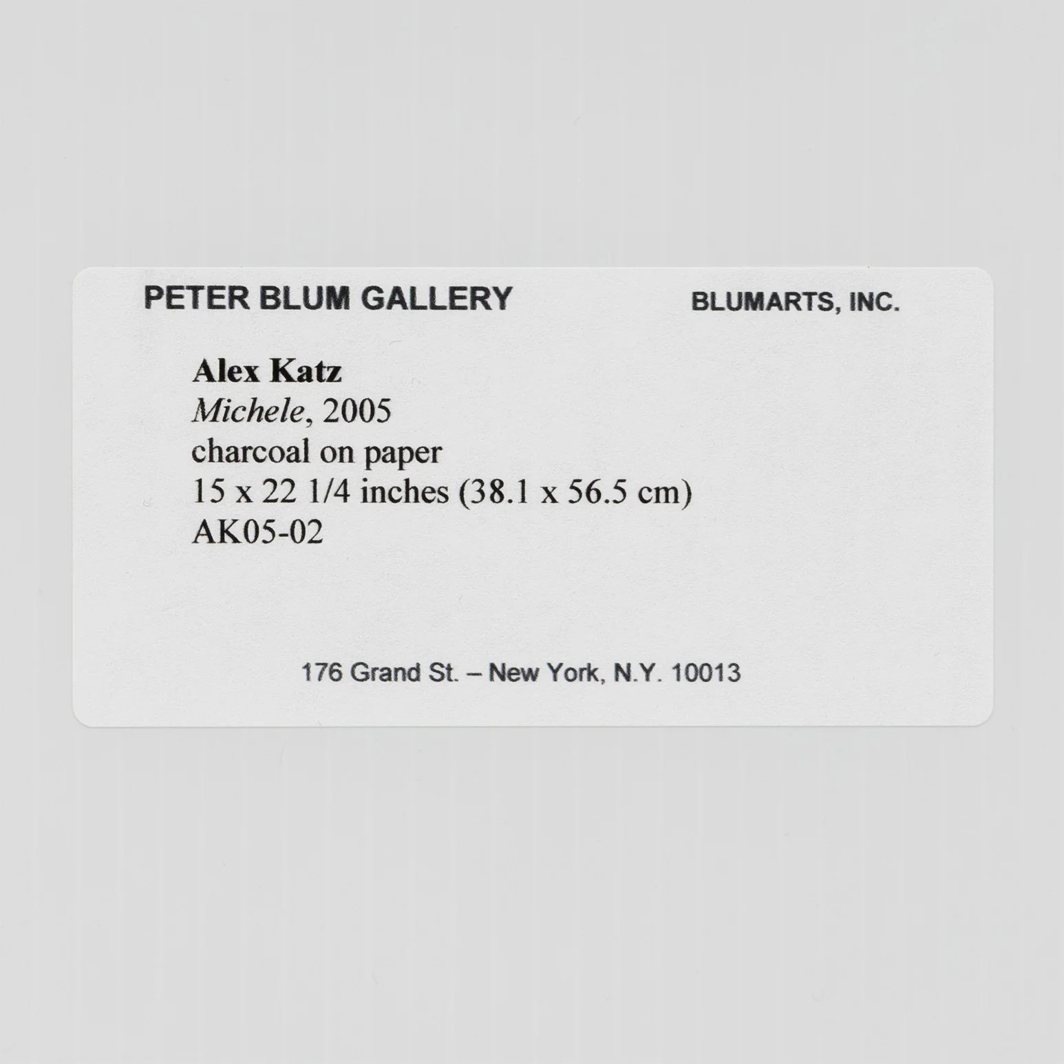ALEX KATZ "MICHELE" CHARCOAL, 2005 - Image 15