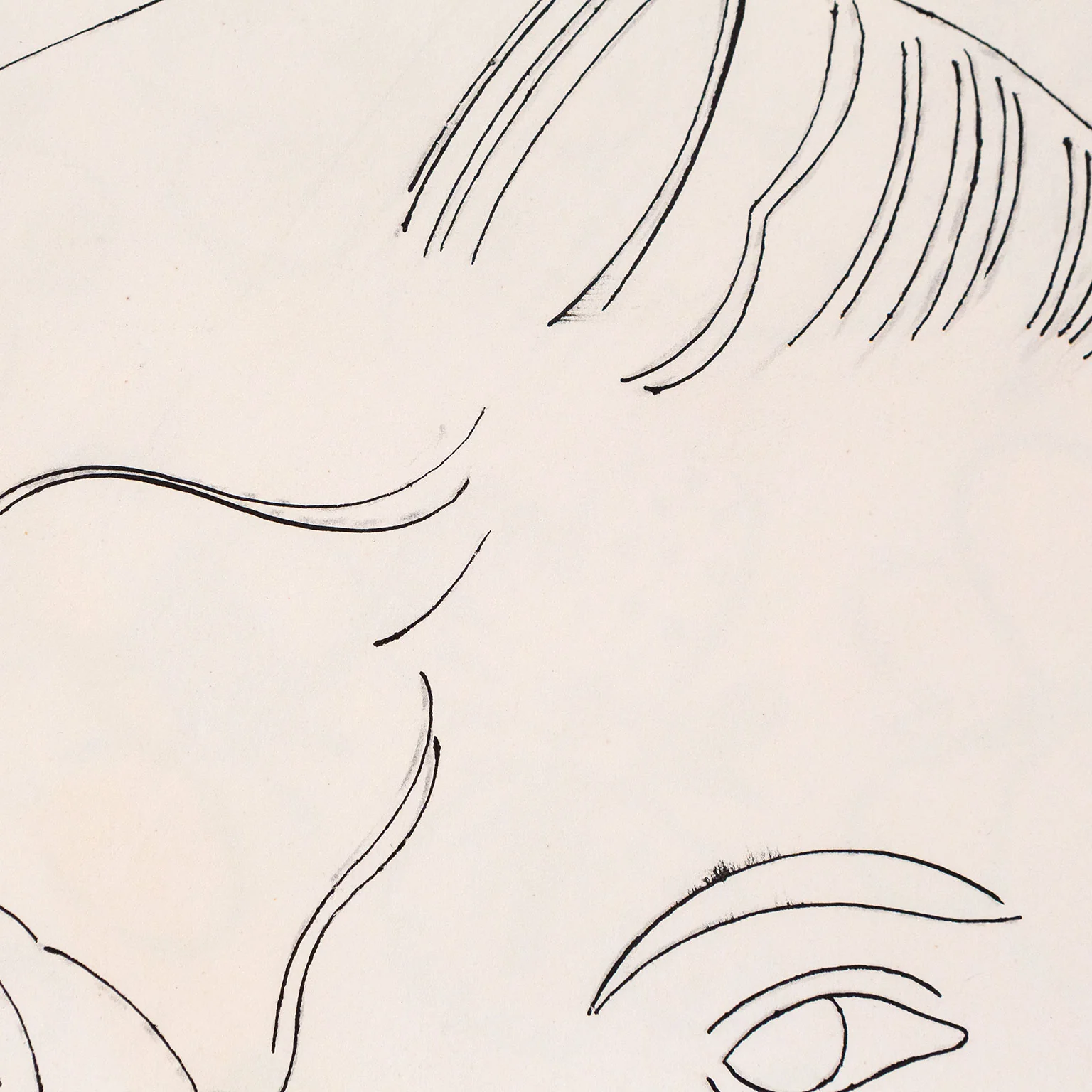 ANDY WARHOL "DRAWING OF A BOY / BUTTERFLIES", 1955 - Image 5