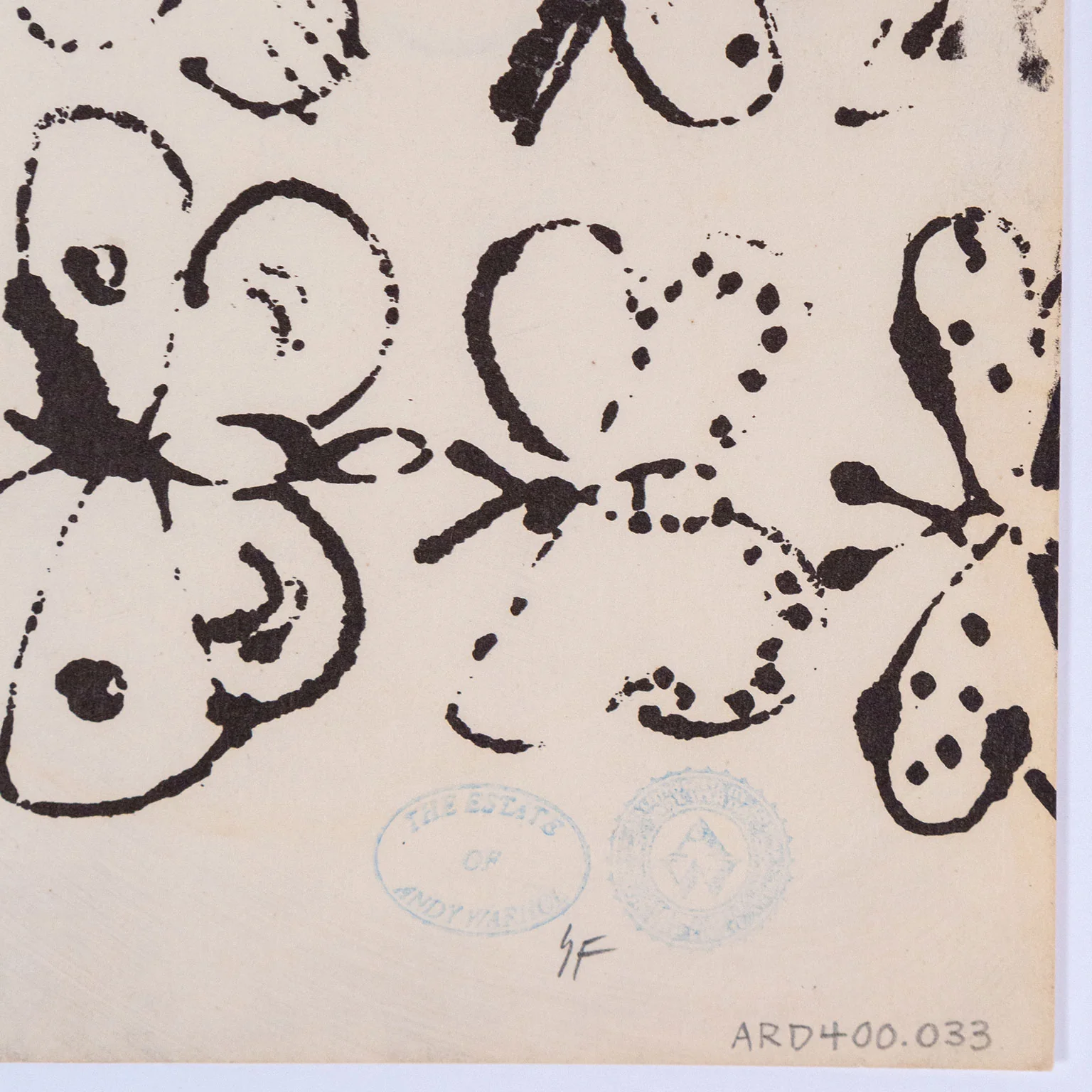 ANDY WARHOL "DRAWING OF A BOY / BUTTERFLIES", 1955 - Image 9