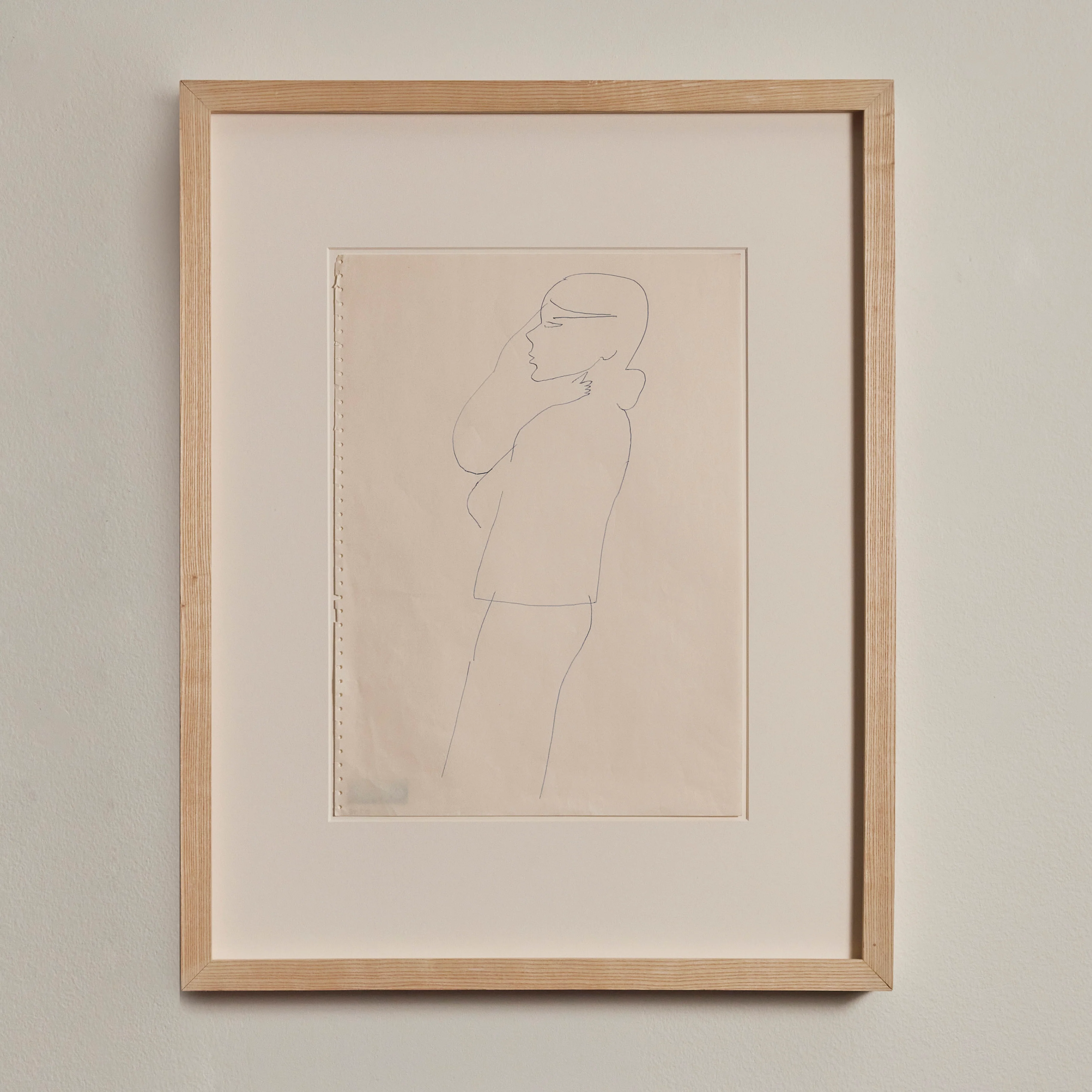 ANDY WARHOL "WOMAN IN BLUE" DRAWING, 1955 - Image 2