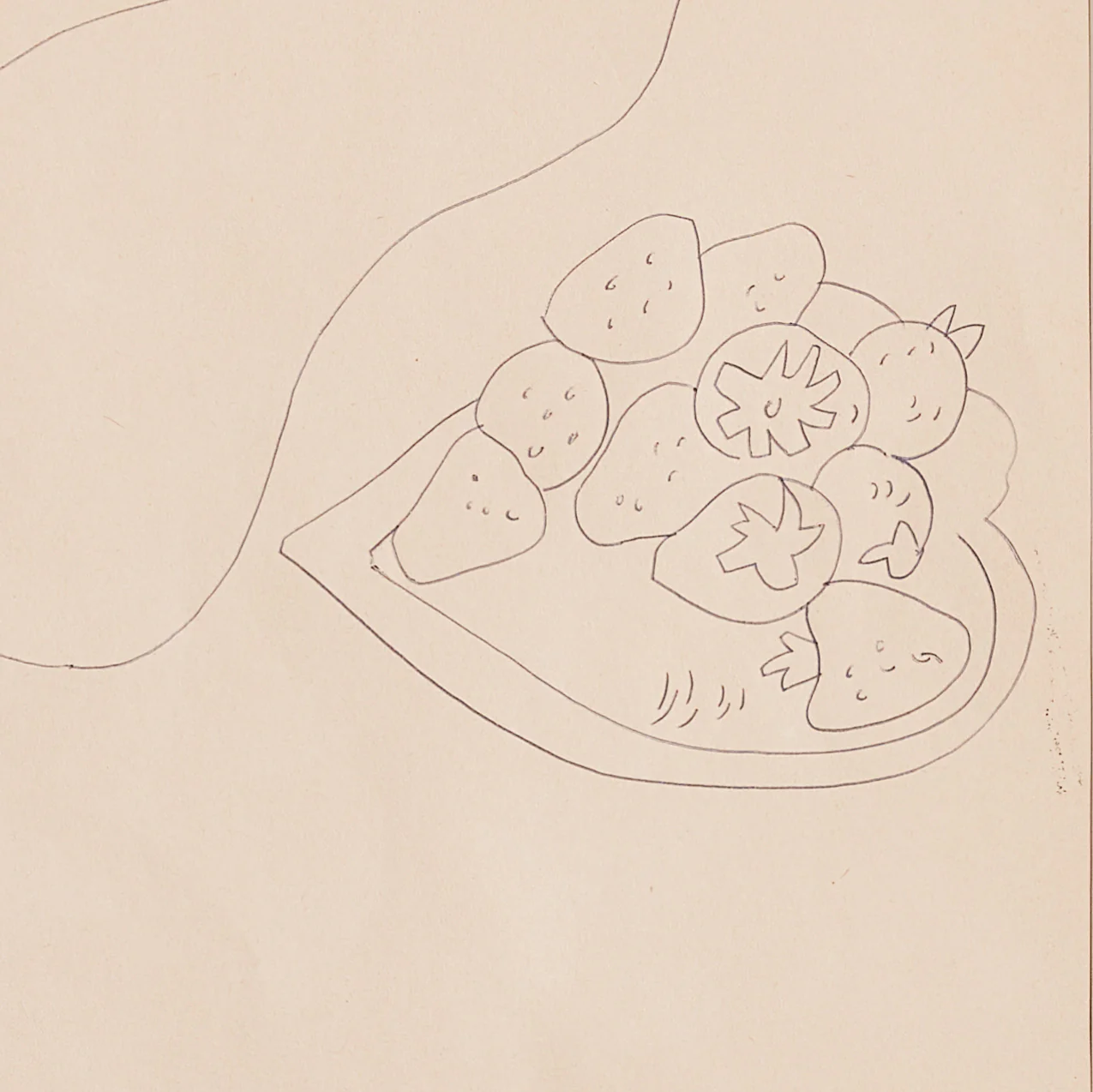 ANDY WARHOL "FOOT WITH STRAWBERRIES" DRAWING, c.1950s - Image 5