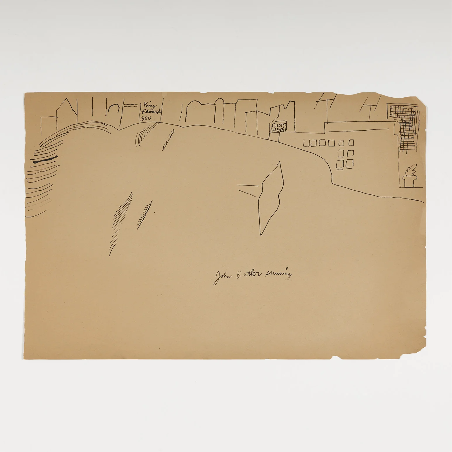ANDY WARHOL "JOHN BUTLER SUNNING" DRAWING, 1954 - Image 2