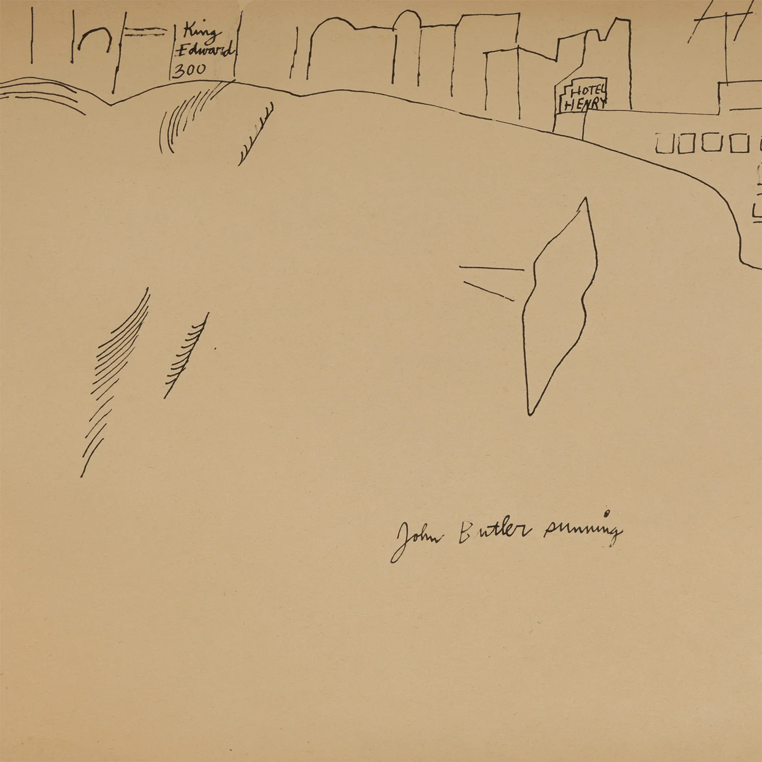 ANDY WARHOL "JOHN BUTLER SUNNING" DRAWING, 1954 - Image 8