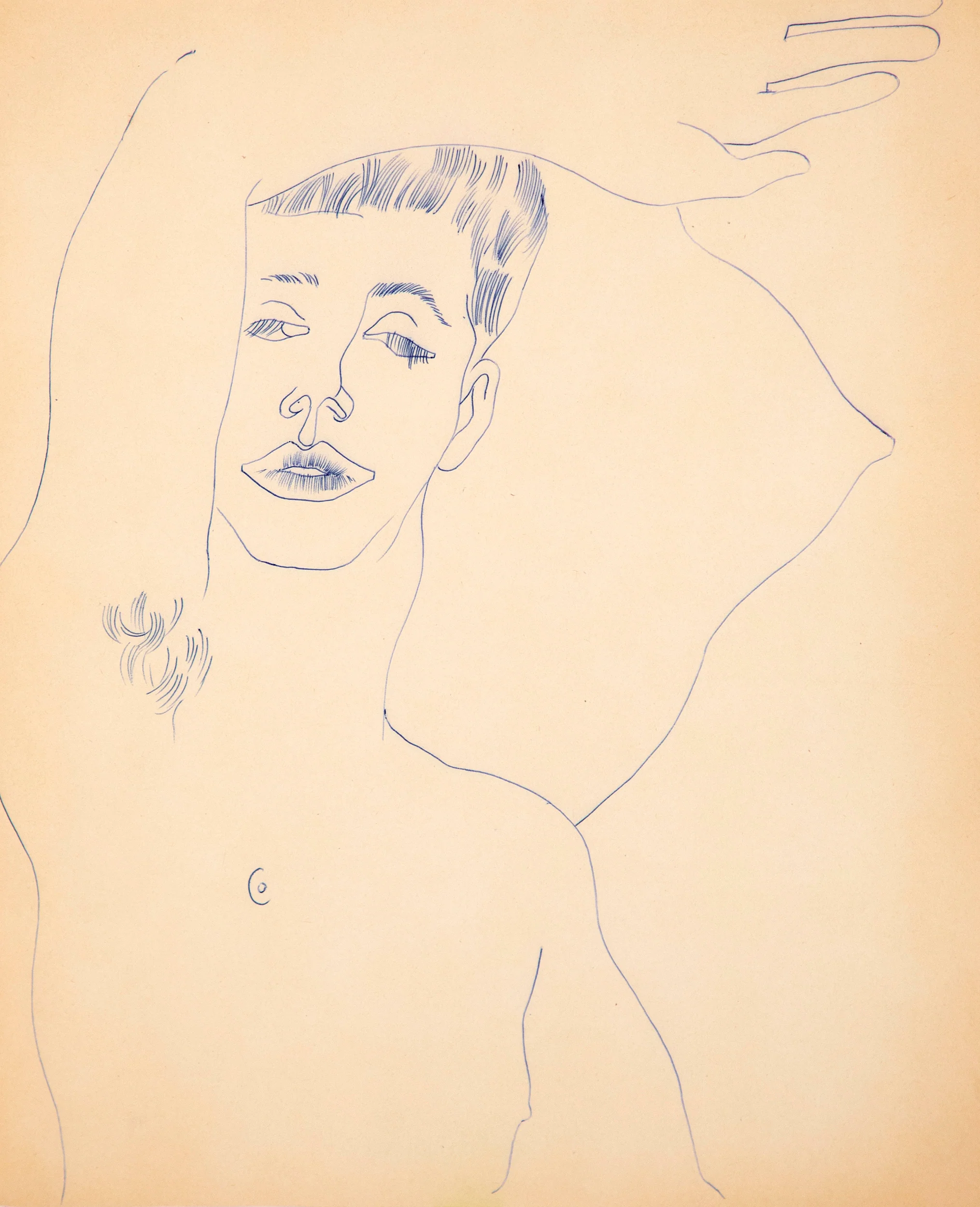 ANDY WARHOL "OVER HEAD" DRAWING, c.1955 - Image 12