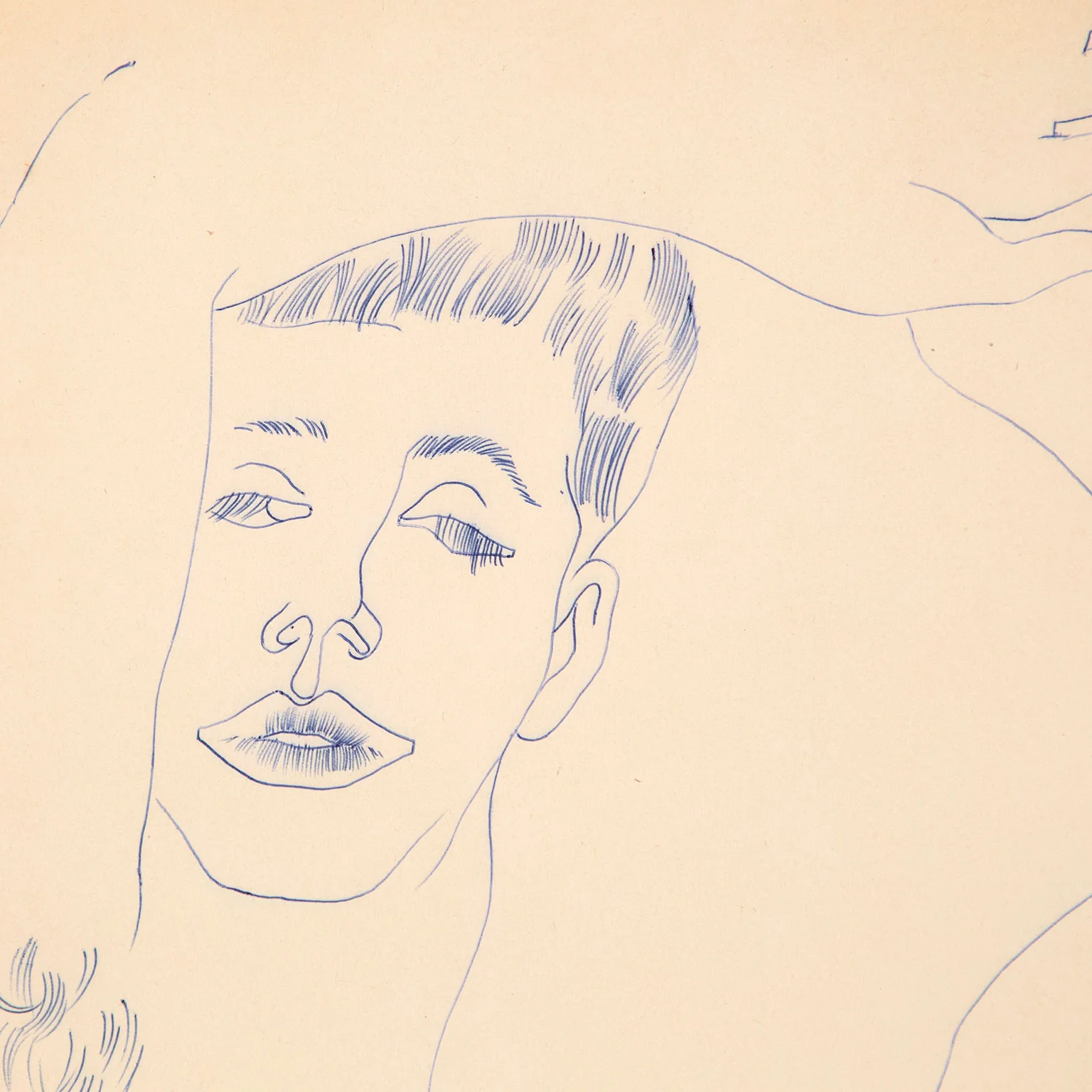 ANDY WARHOL "OVER HEAD" DRAWING, c.1955 - Image 6