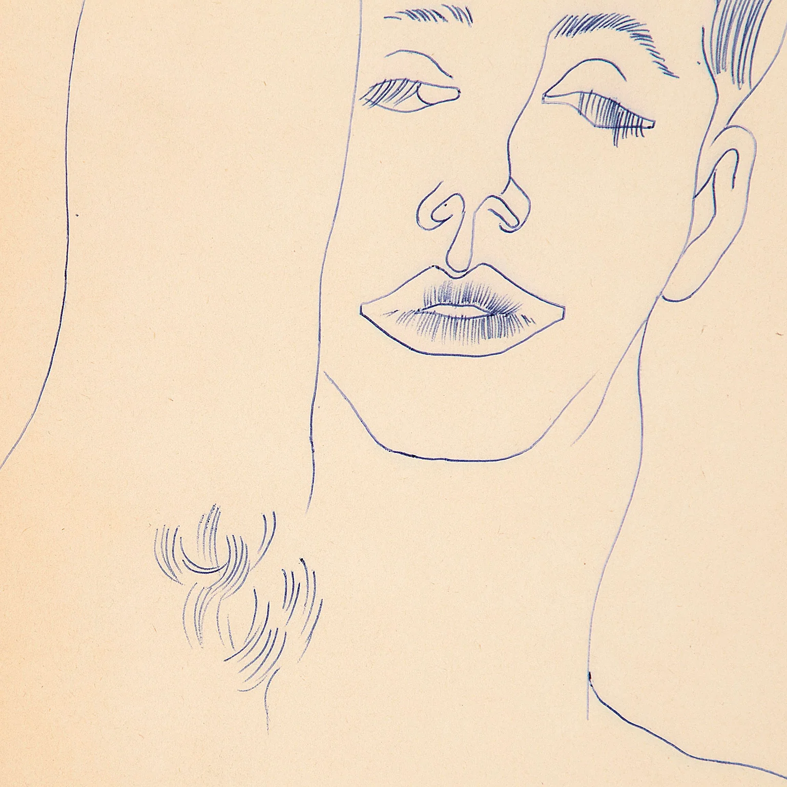 ANDY WARHOL "OVER HEAD" DRAWING, c.1955 - Image 7