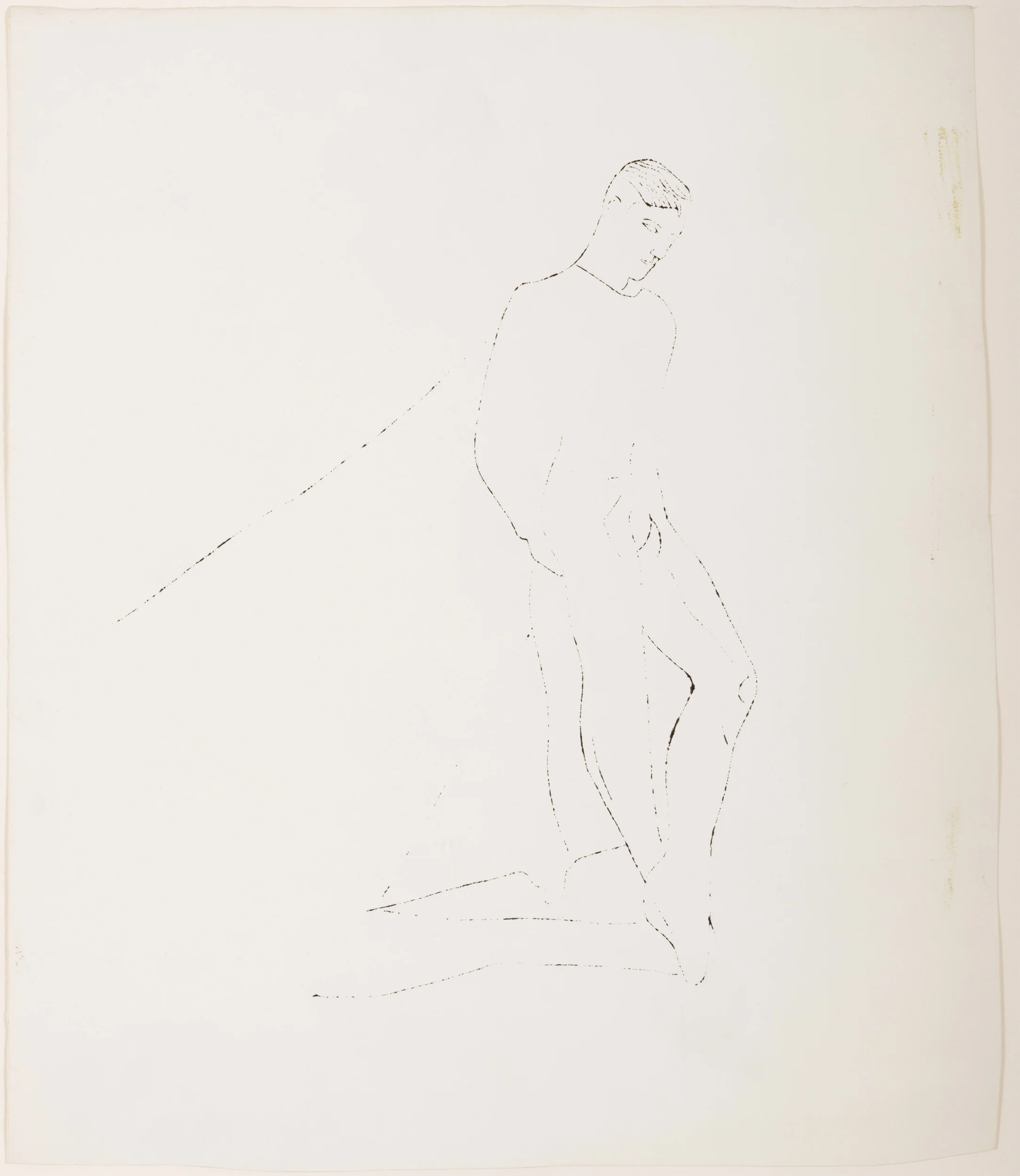 ANDY WARHOL "PORTRAIT OF IGOR YOUSKEVITCH" DRAWING, C. 1955 - Image 10