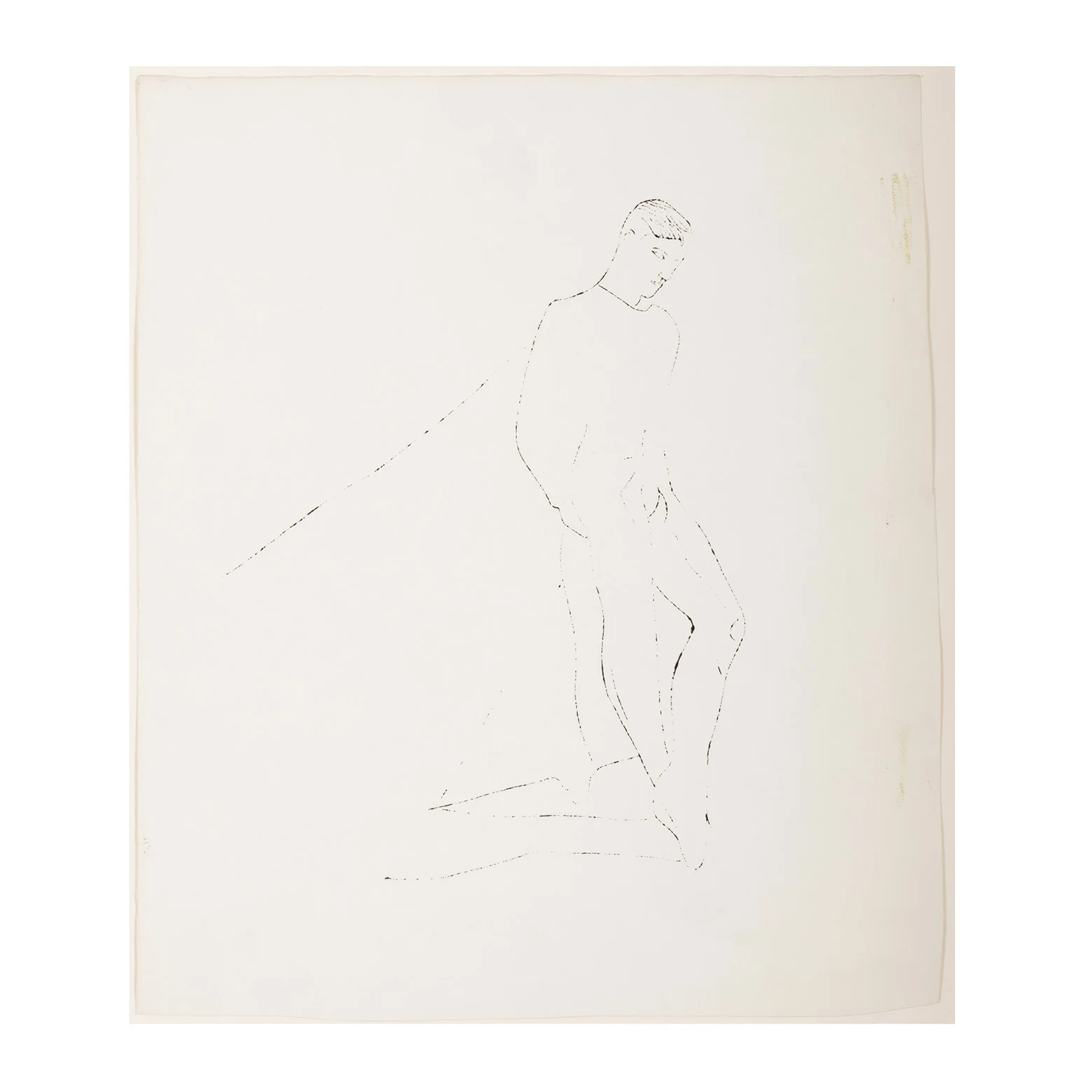 ANDY WARHOL "PORTRAIT OF IGOR YOUSKEVITCH" DRAWING, C. 1955 - Image 3