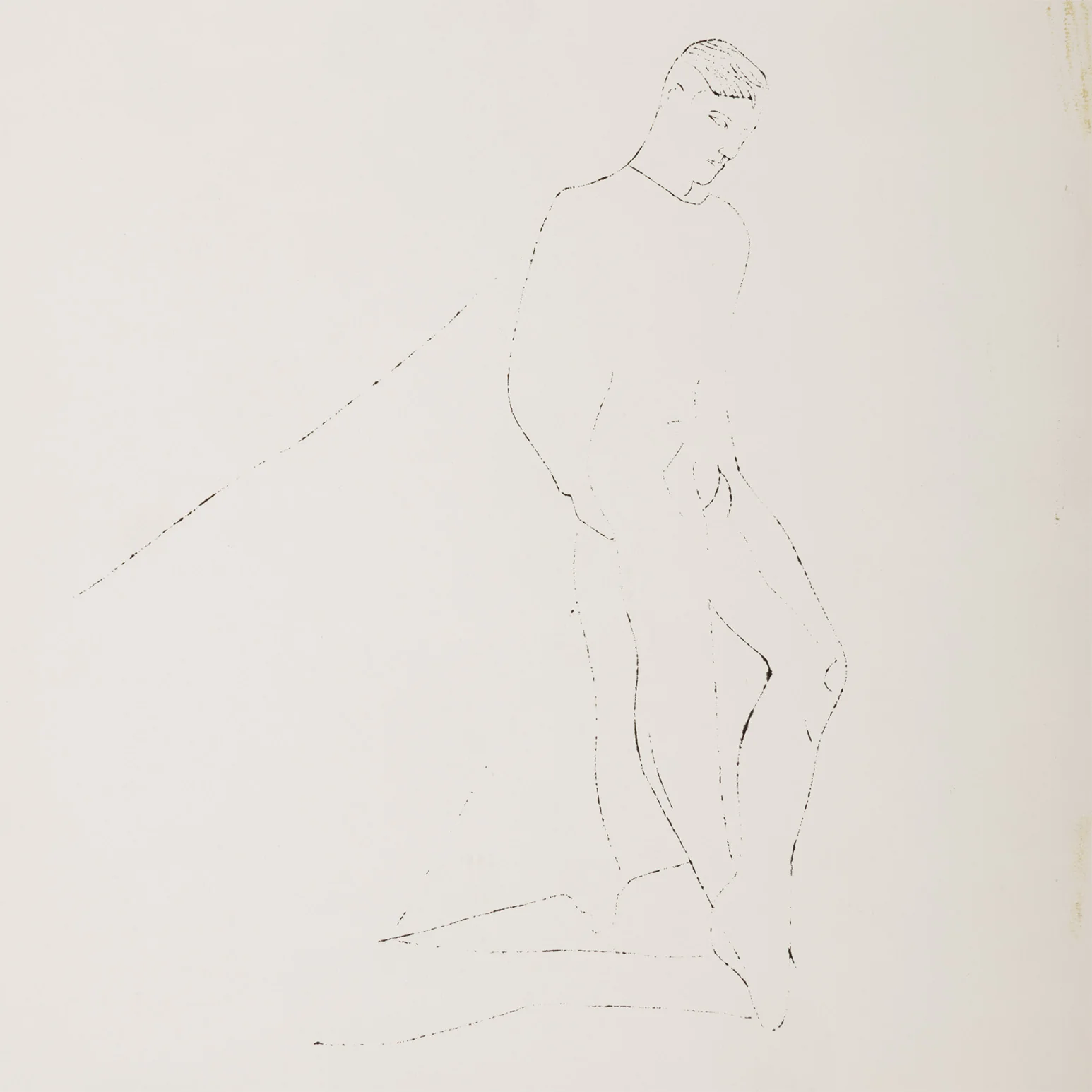 ANDY WARHOL "PORTRAIT OF IGOR YOUSKEVITCH" DRAWING, C. 1955 - Image 6