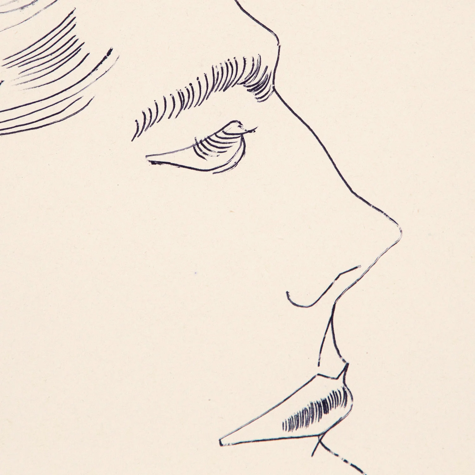 ANDY WARHOL "PROFILE OF A MAN (TONY)" DRAWING, 1950s - Image 5