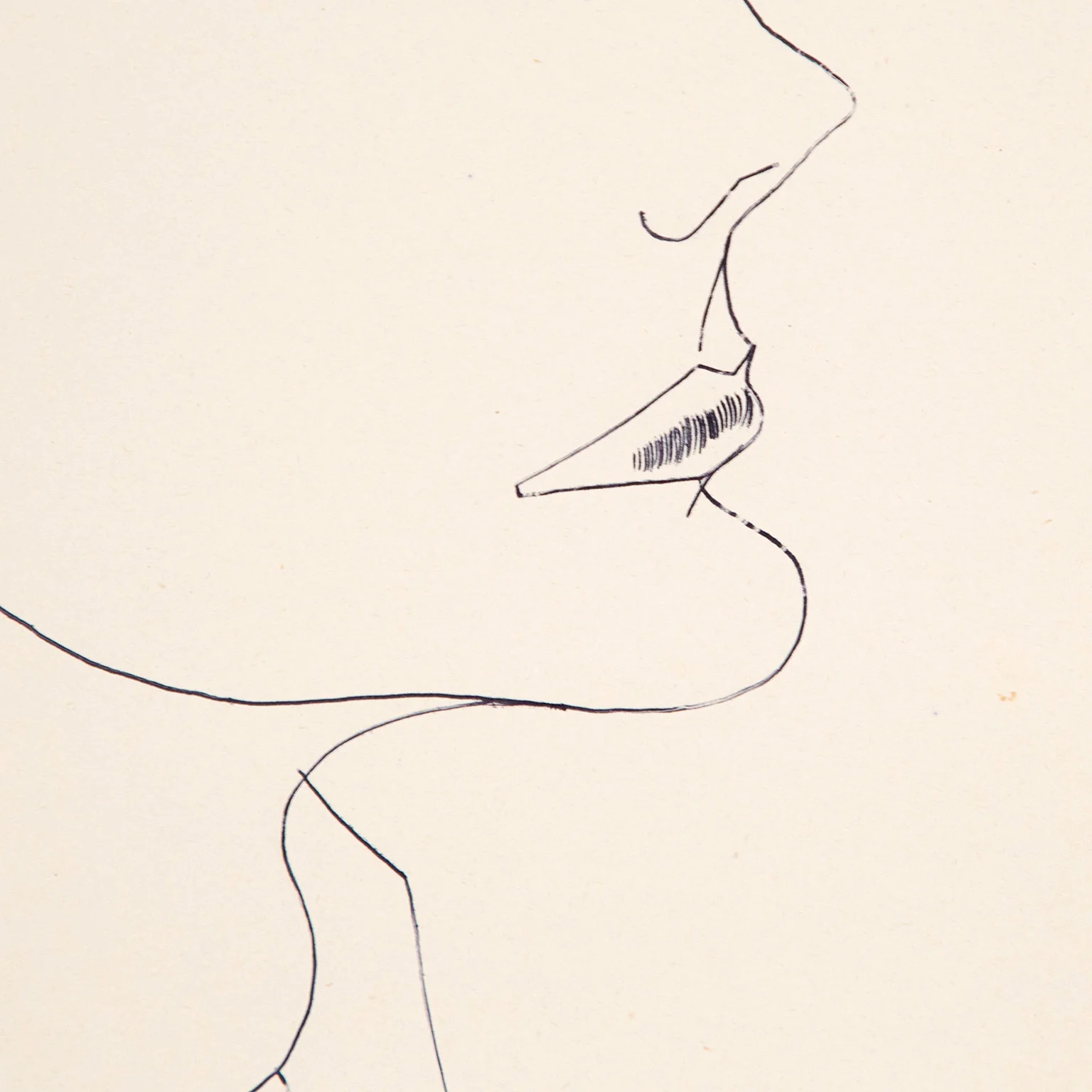 ANDY WARHOL "PROFILE OF A MAN (TONY)" DRAWING, 1950s - Image 6