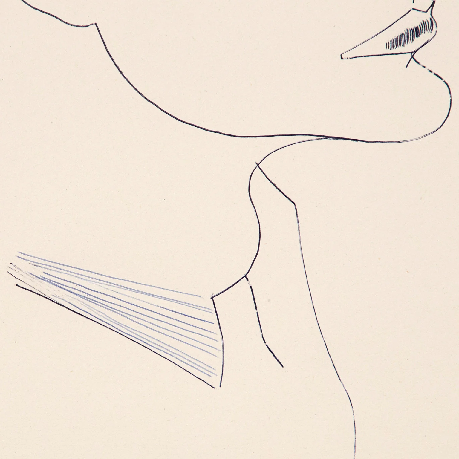 ANDY WARHOL "PROFILE OF A MAN (TONY)" DRAWING, 1950s - Image 7