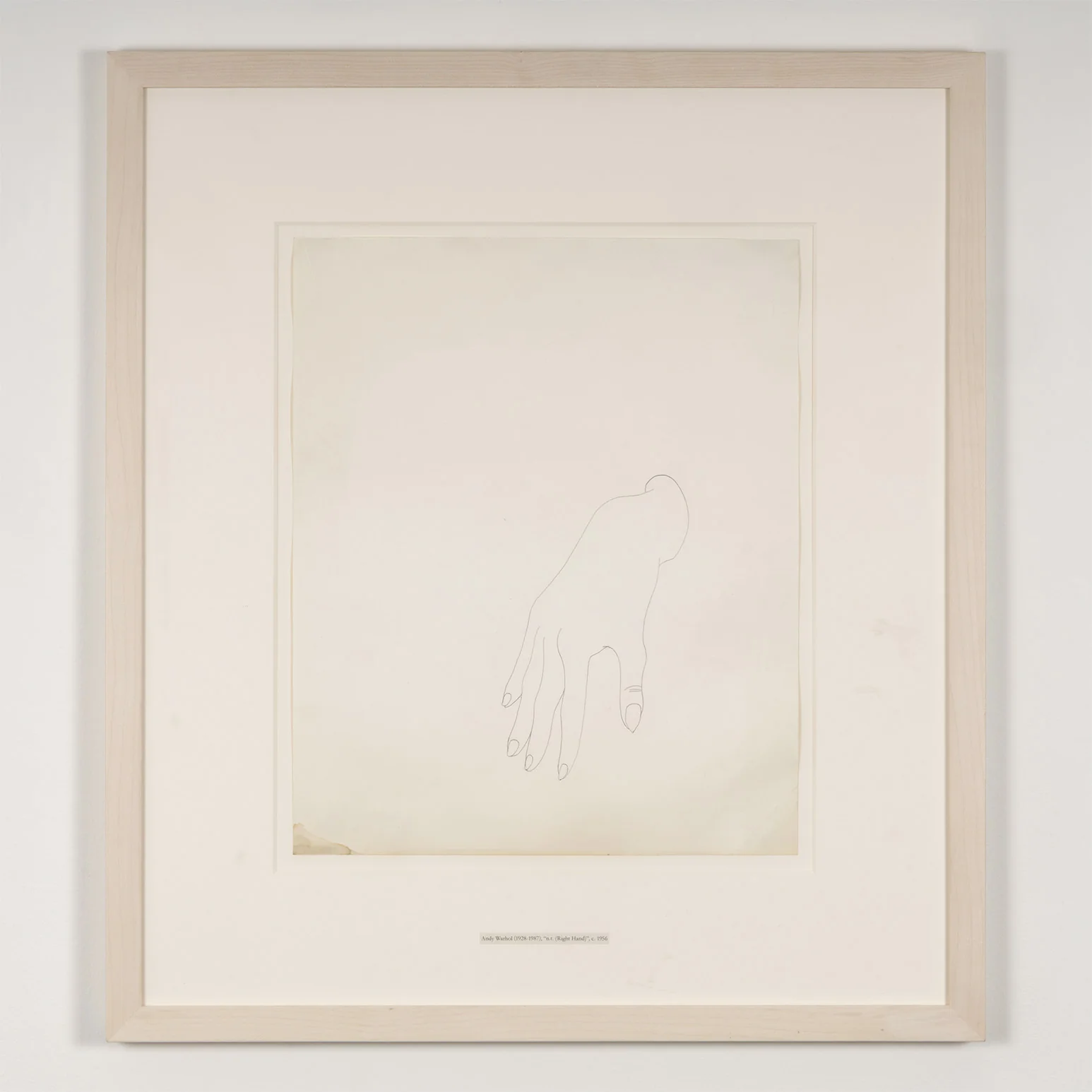 ANDY WARHOL "HER RIGHT HAND" DRAWING, 1956 - Image 2
