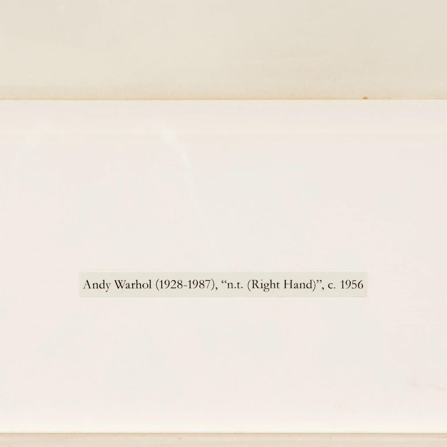 ANDY WARHOL "HER RIGHT HAND" DRAWING, 1956 - Image 8