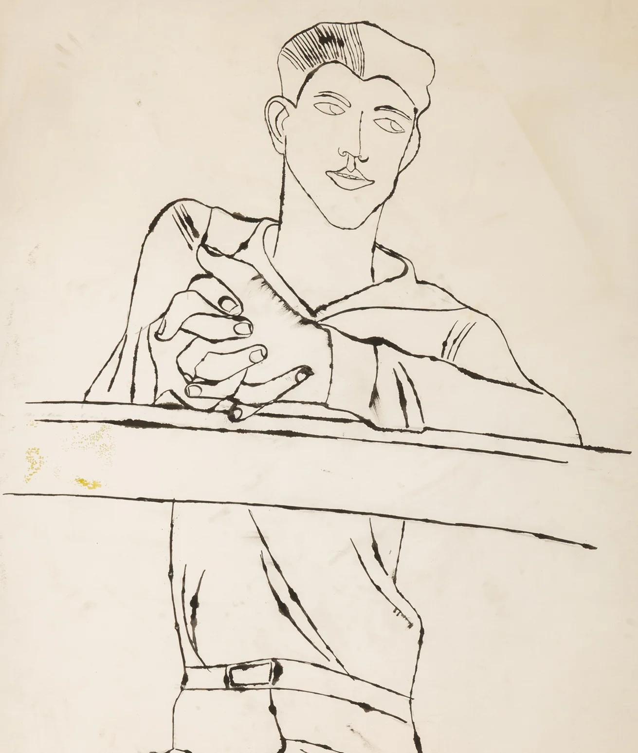 ANDY WARHOL "SAILOR" DRAWING, 1950