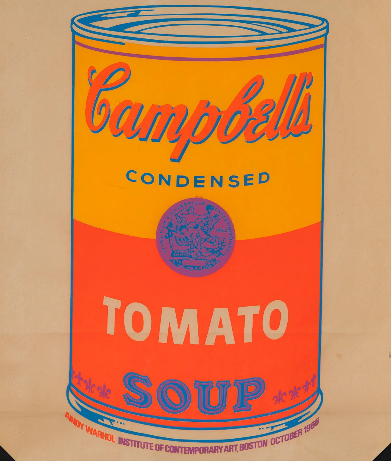ANDY WARHOL "SOUP CAN BAG" SILKSCREEN, 1966