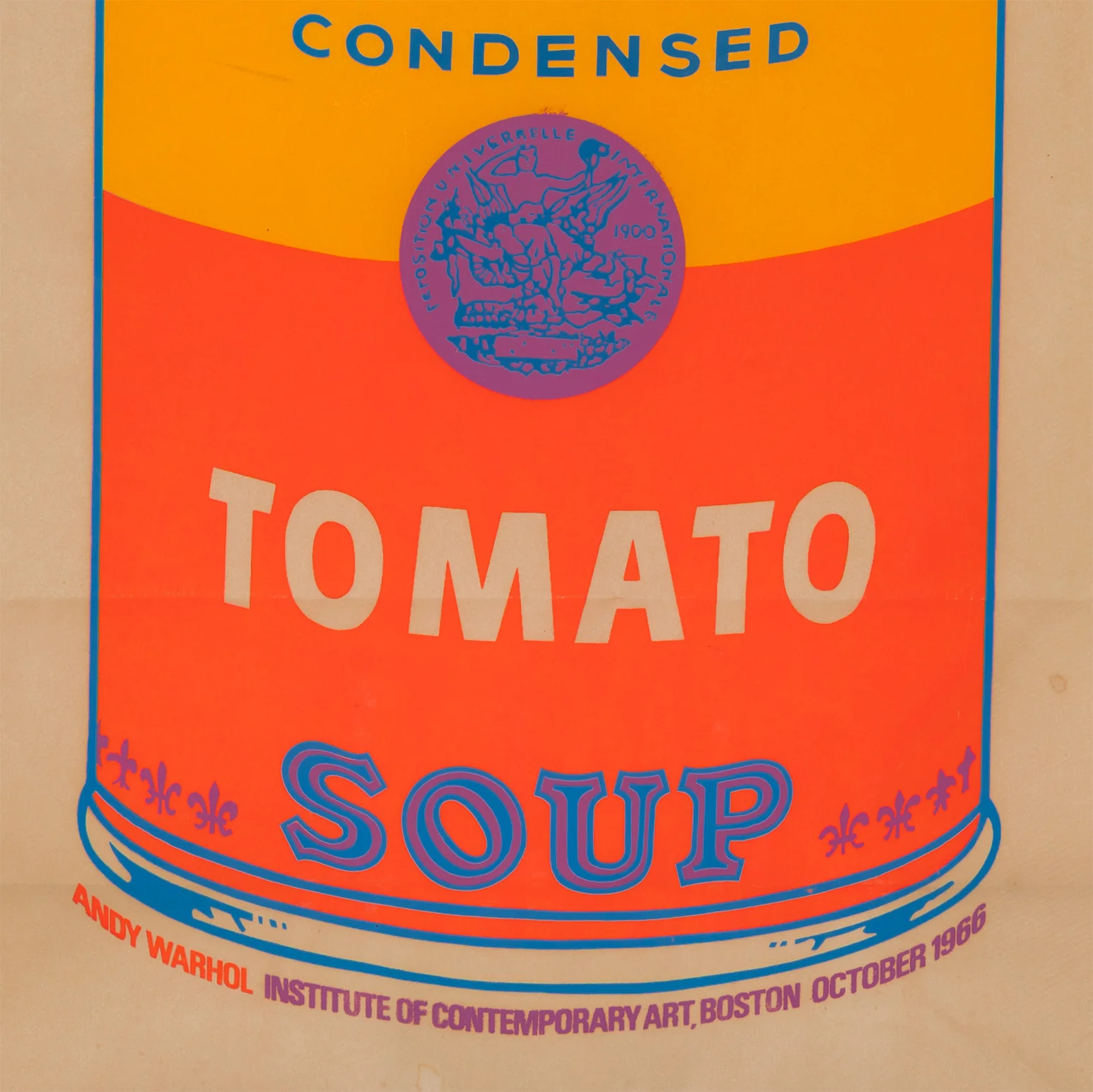 ANDY WARHOL "SOUP CAN BAG" SILKSCREEN, 1966 - Image 7