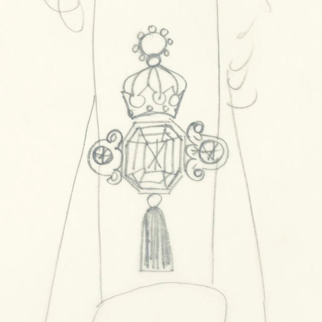 ANDY WARHOL "THE CROWN JEWELS" DRAWING, 1956 - Image 3