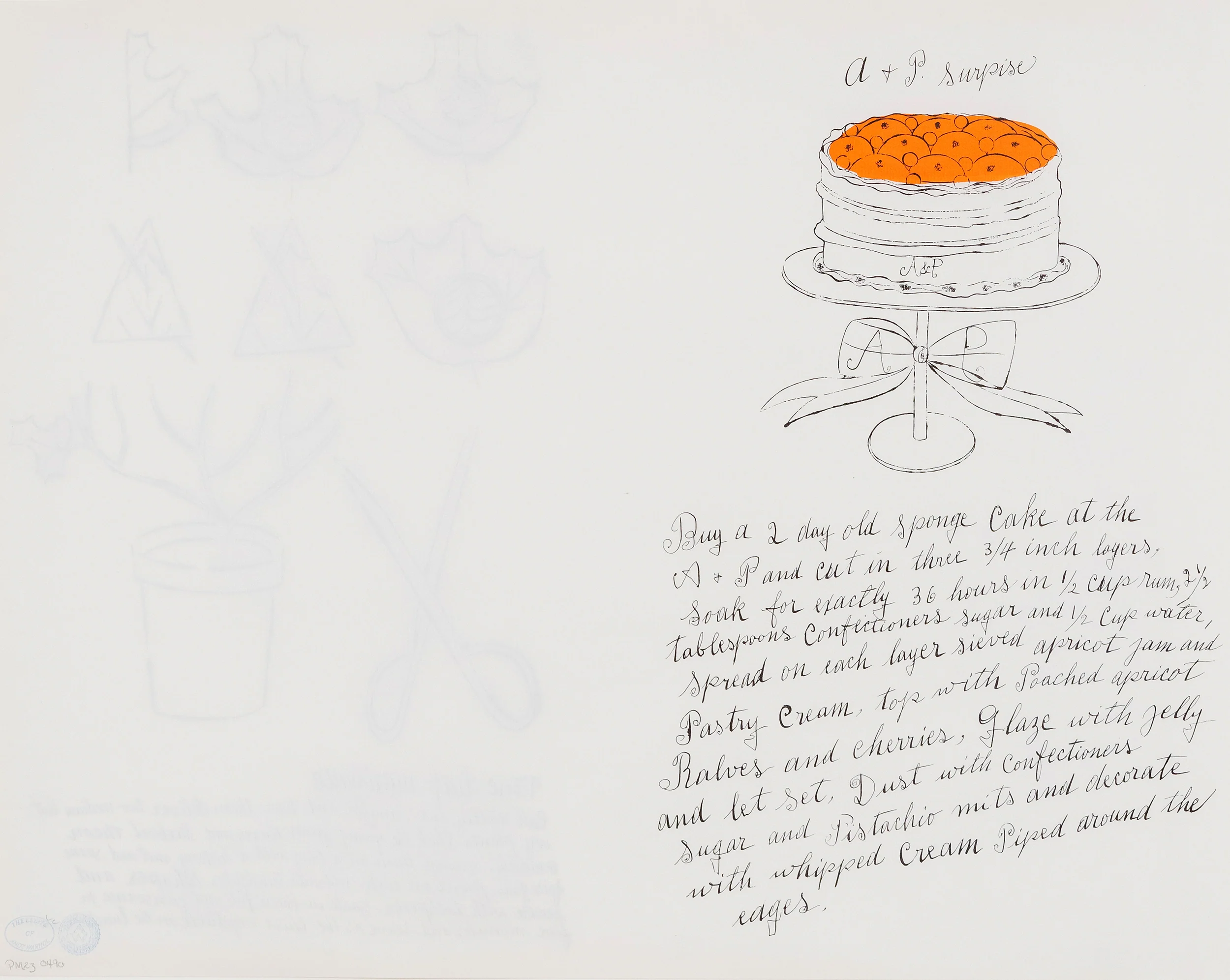 ANDY WARHOL "A + P SURPRISE" LITHOGRAPH, 1959 - Image 10