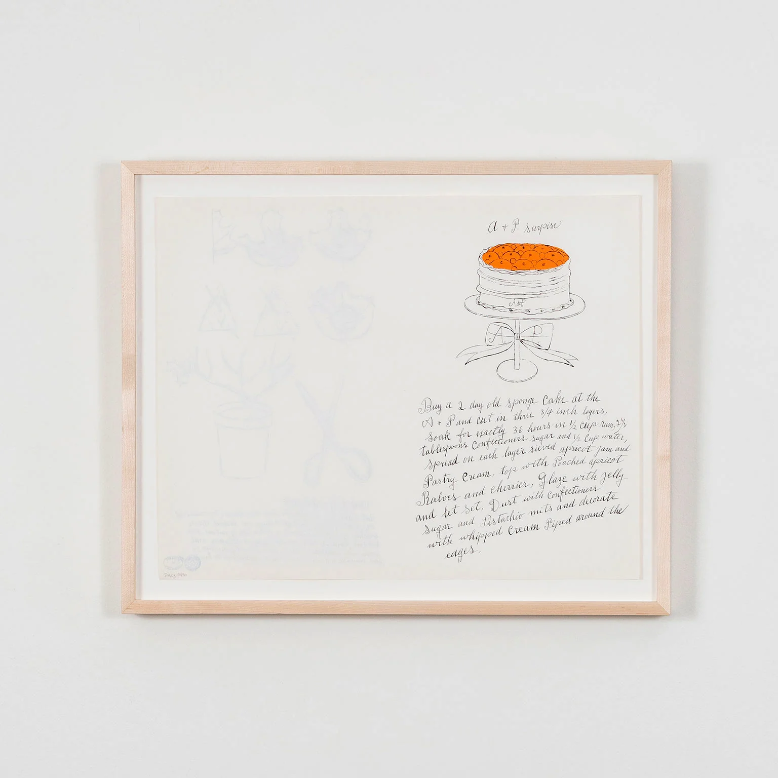 ANDY WARHOL "A + P SURPRISE" LITHOGRAPH, 1959 - Image 2