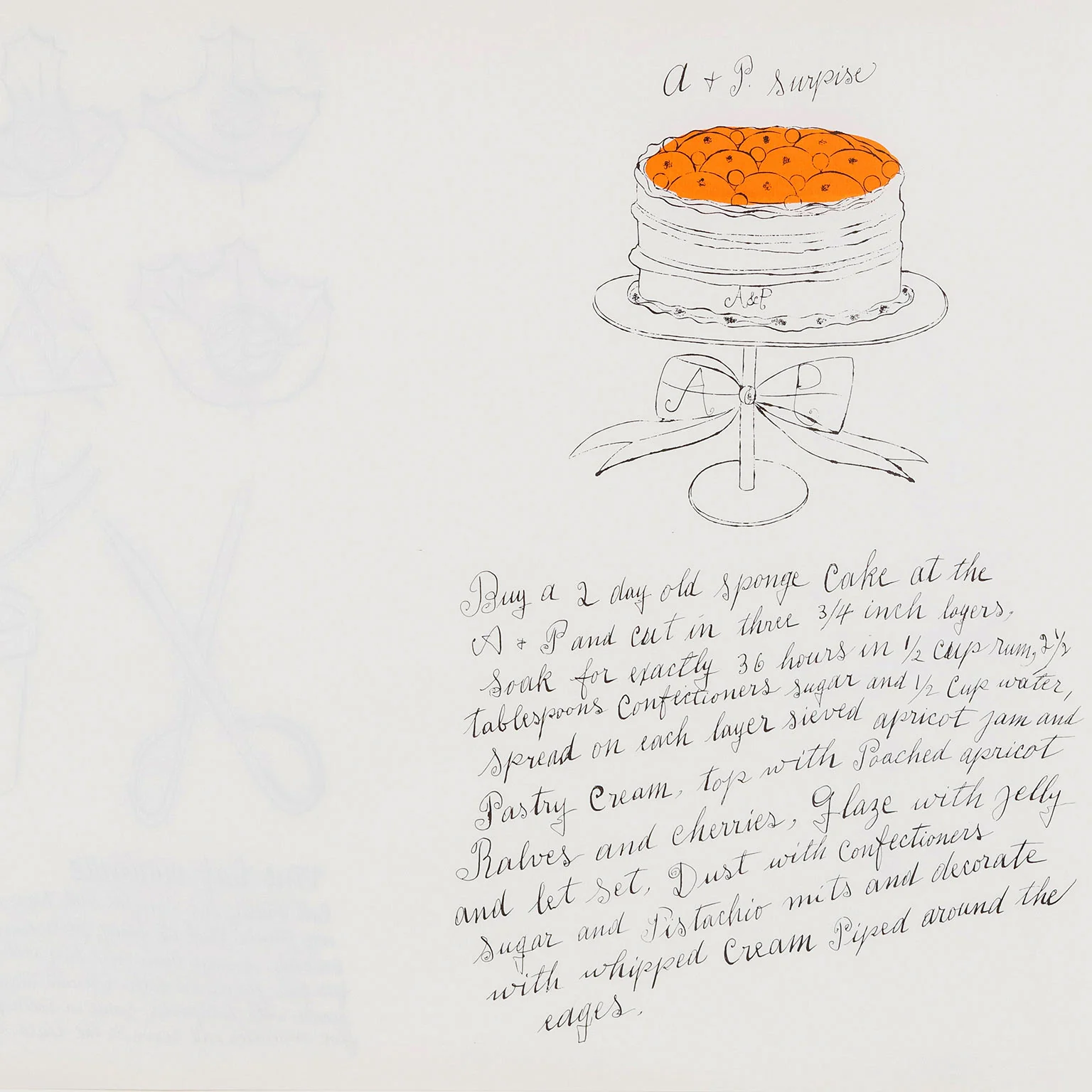 ANDY WARHOL "A + P SURPRISE" LITHOGRAPH, 1959 - Image 4