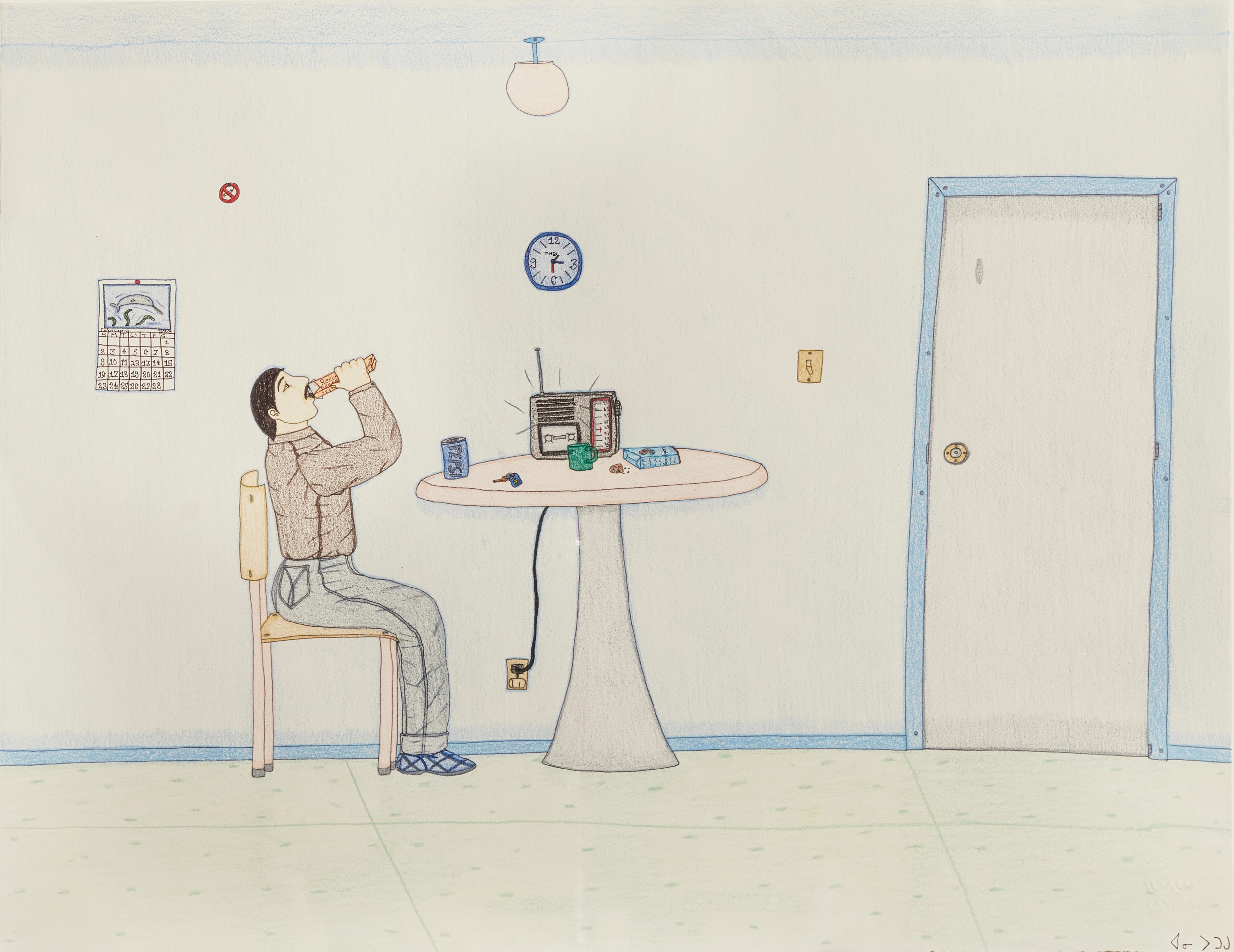 ANNIE POOTOOGOOK "BLUE ROOM" DRAWING, 2003 - Image 11