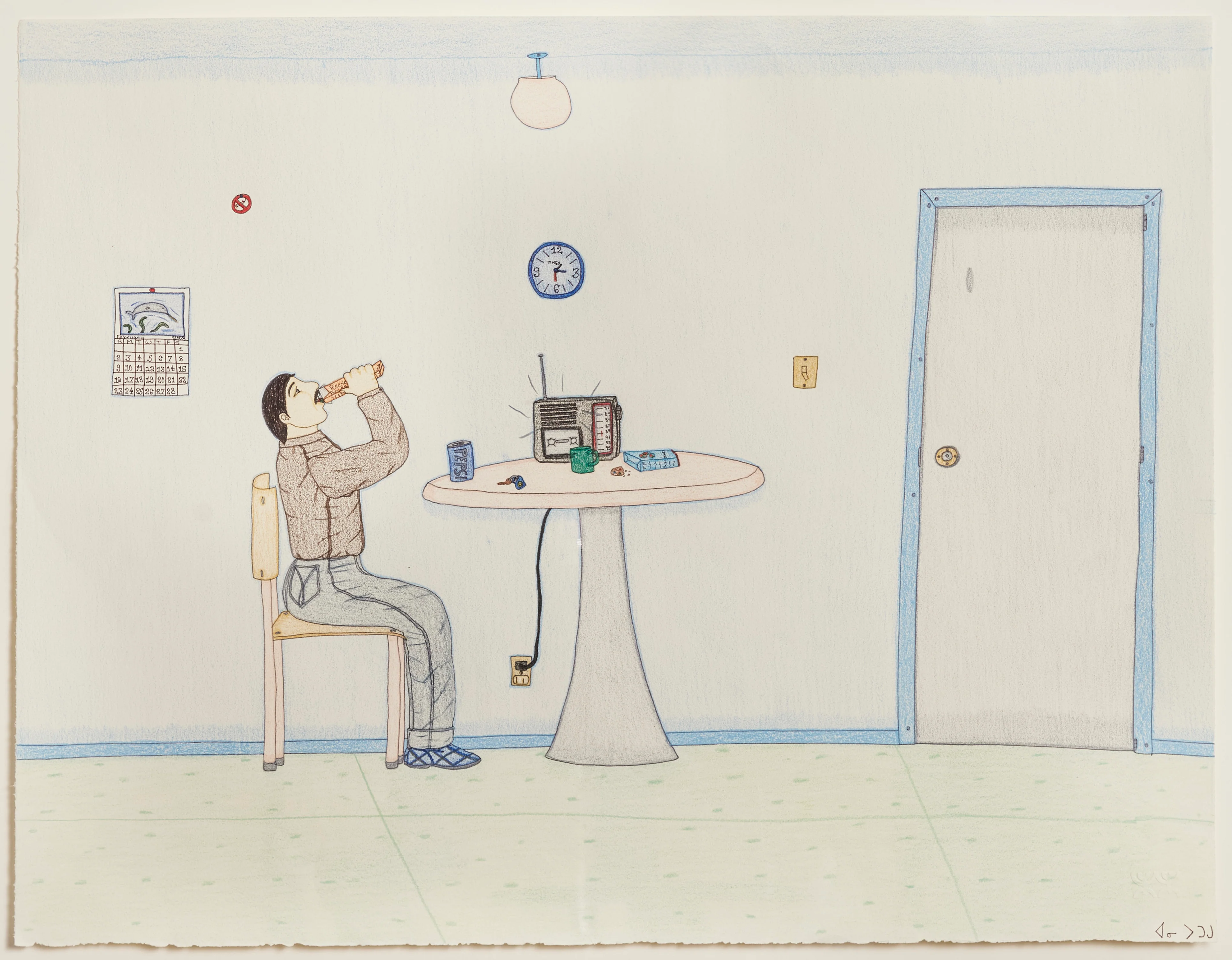 ANNIE POOTOOGOOK "BLUE ROOM" DRAWING, 2003 - Image 3