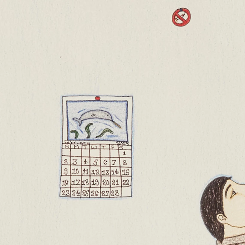 ANNIE POOTOOGOOK "BLUE ROOM" DRAWING, 2003 - Image 5