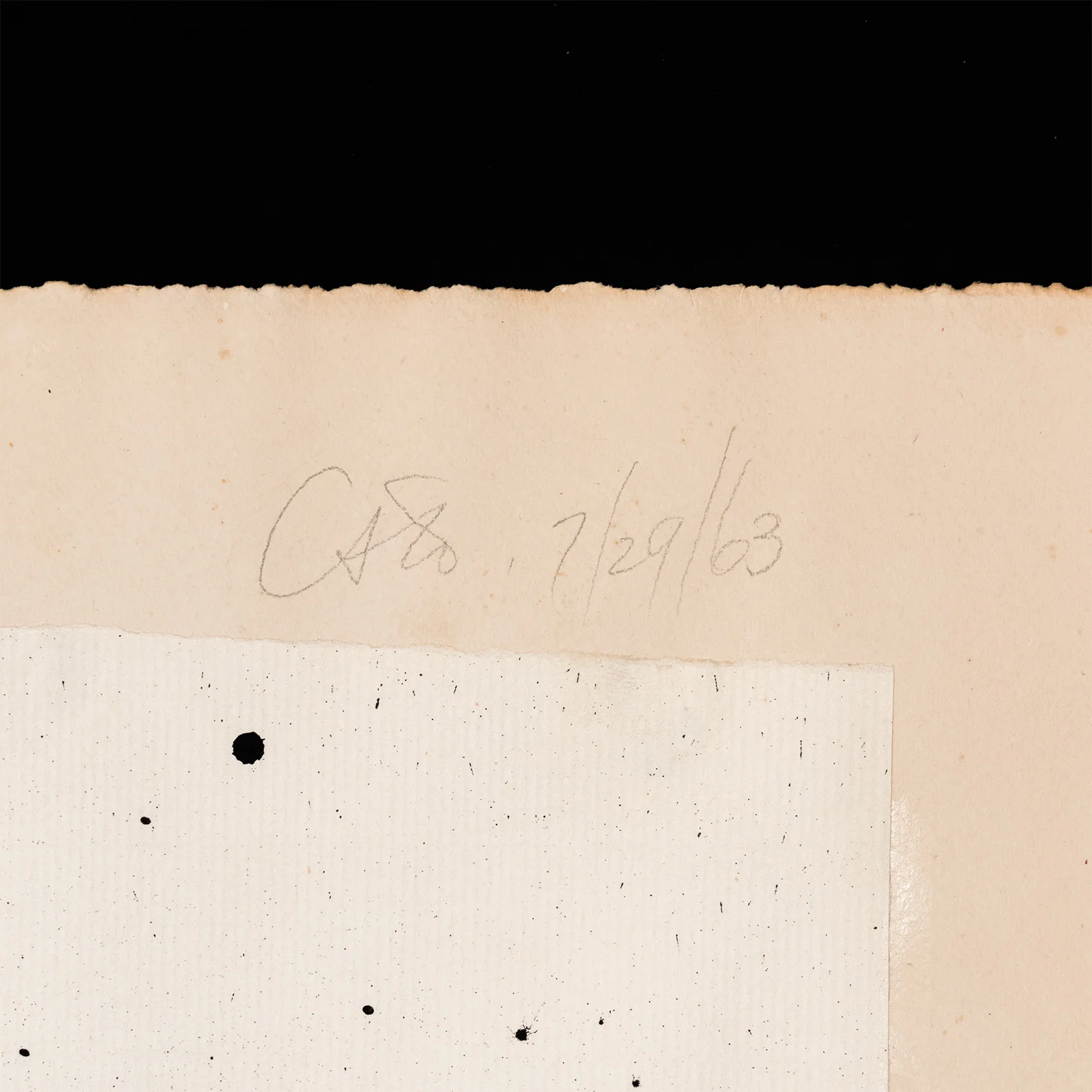 ANTHONY CARO "UNTITLED (ABSTRACT)" INK & COLLAGE, 1963 - Image 4
