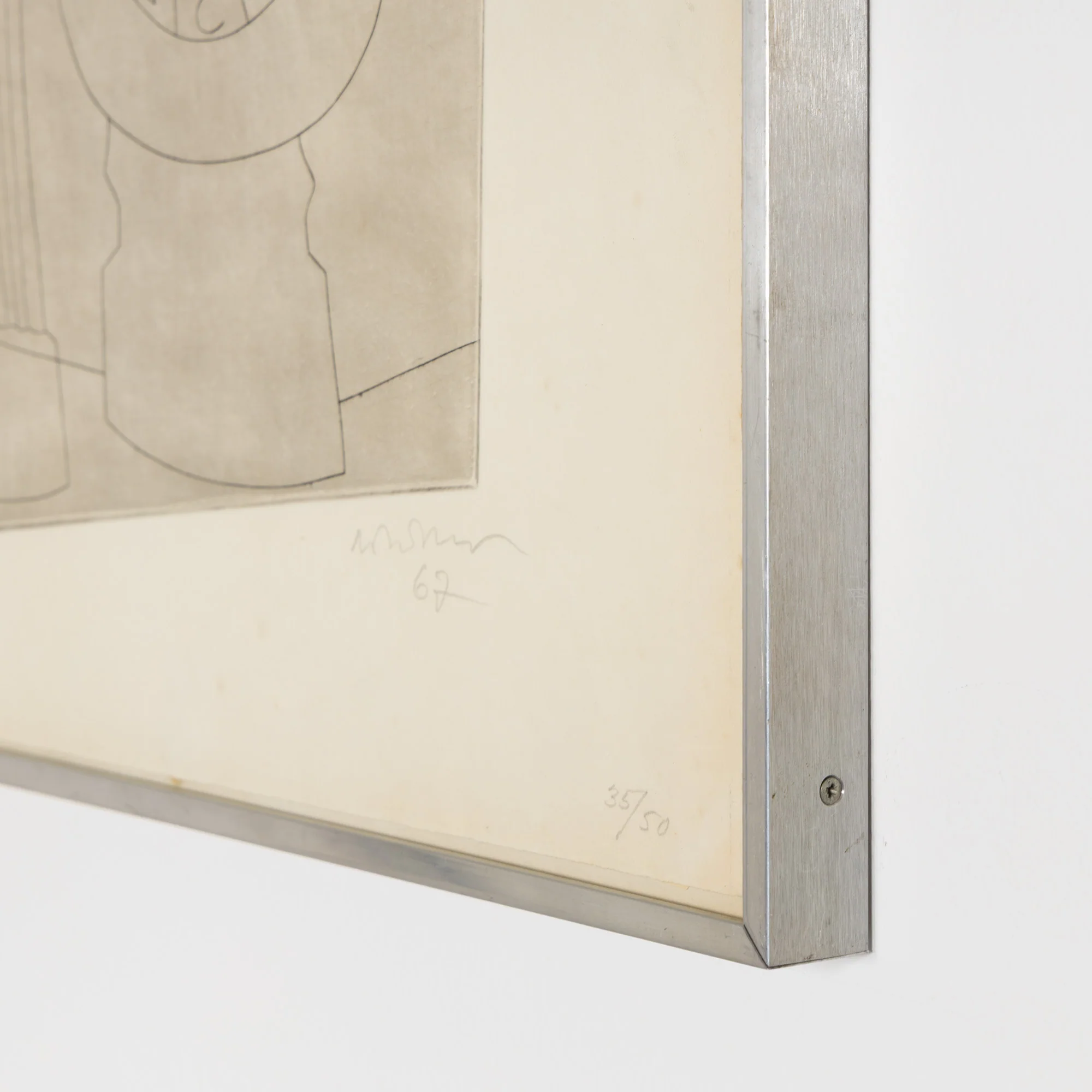BEN NICHOLSON "TURKISH SUNDIAL AND COLUMN" ETCHING, 1967 - Image 14
