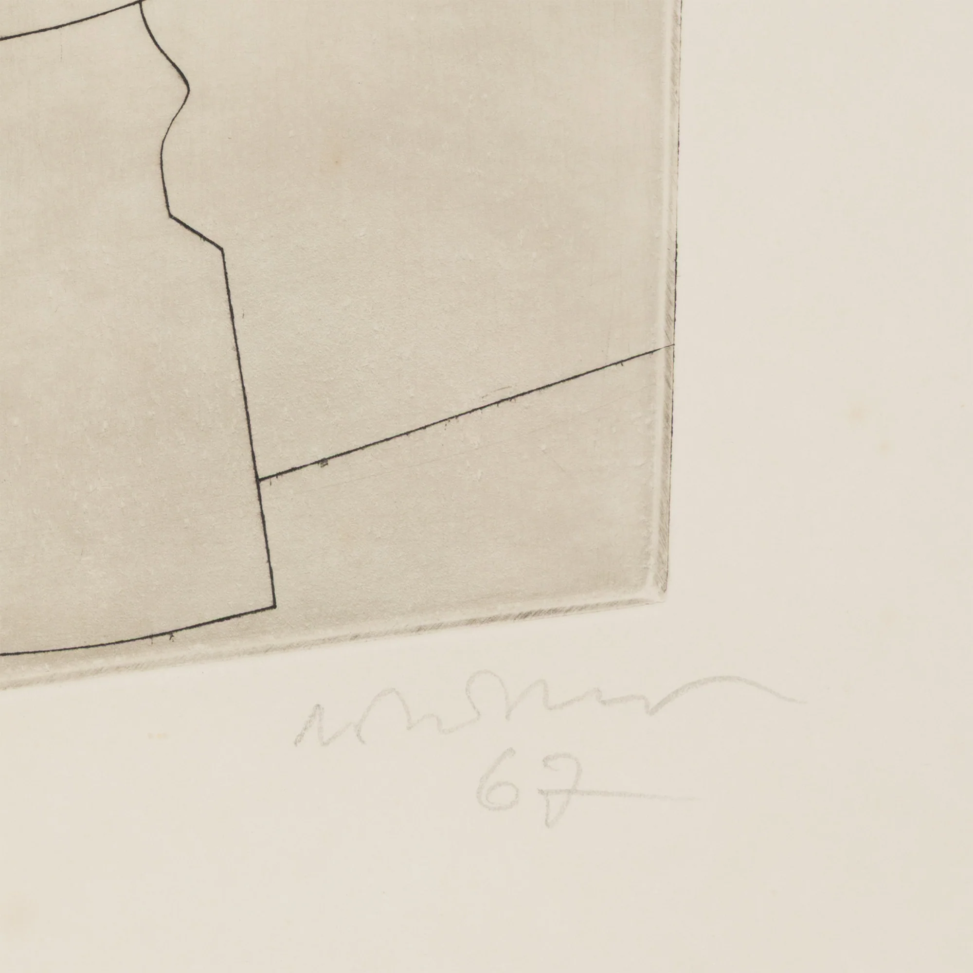 BEN NICHOLSON "TURKISH SUNDIAL AND COLUMN" ETCHING, 1967 - Image 4