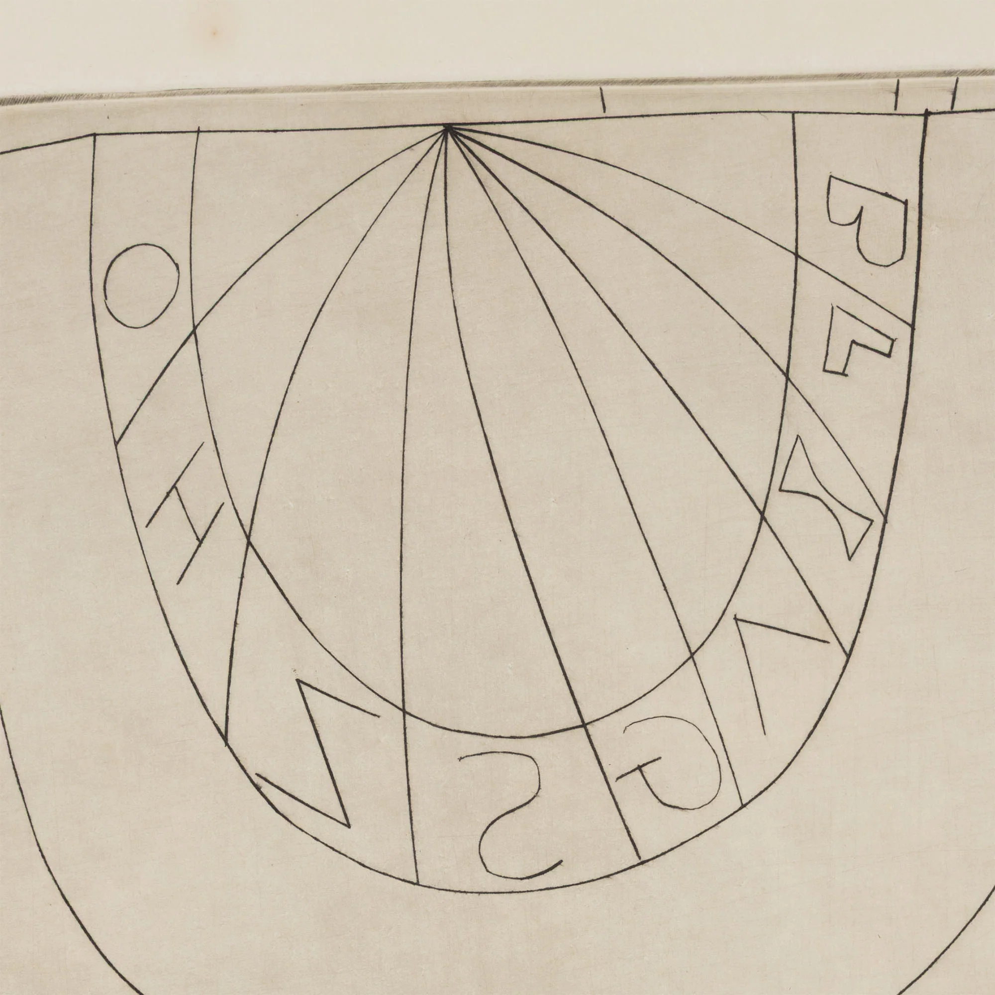 BEN NICHOLSON "TURKISH SUNDIAL AND COLUMN" ETCHING, 1967 - Image 6
