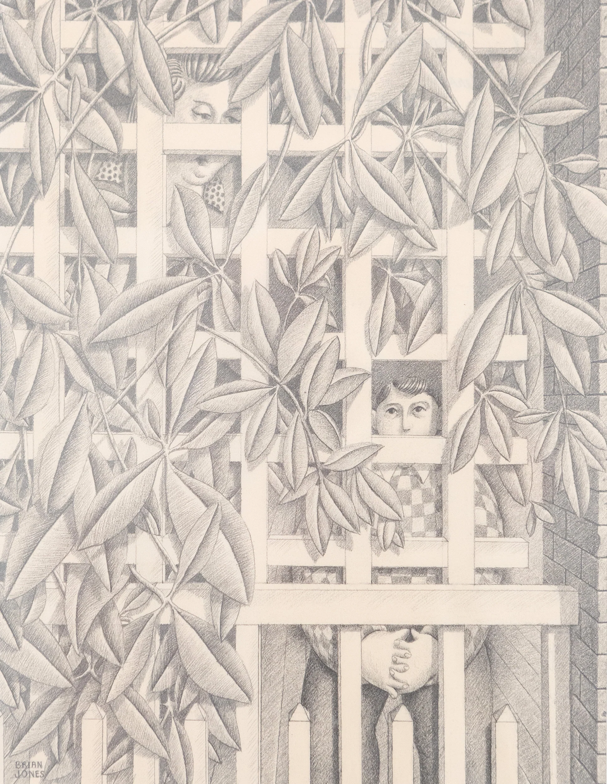 BRIAN JONES "LOOKING THROUGH" PENCIL ON PAPER, 1972 - Image 10