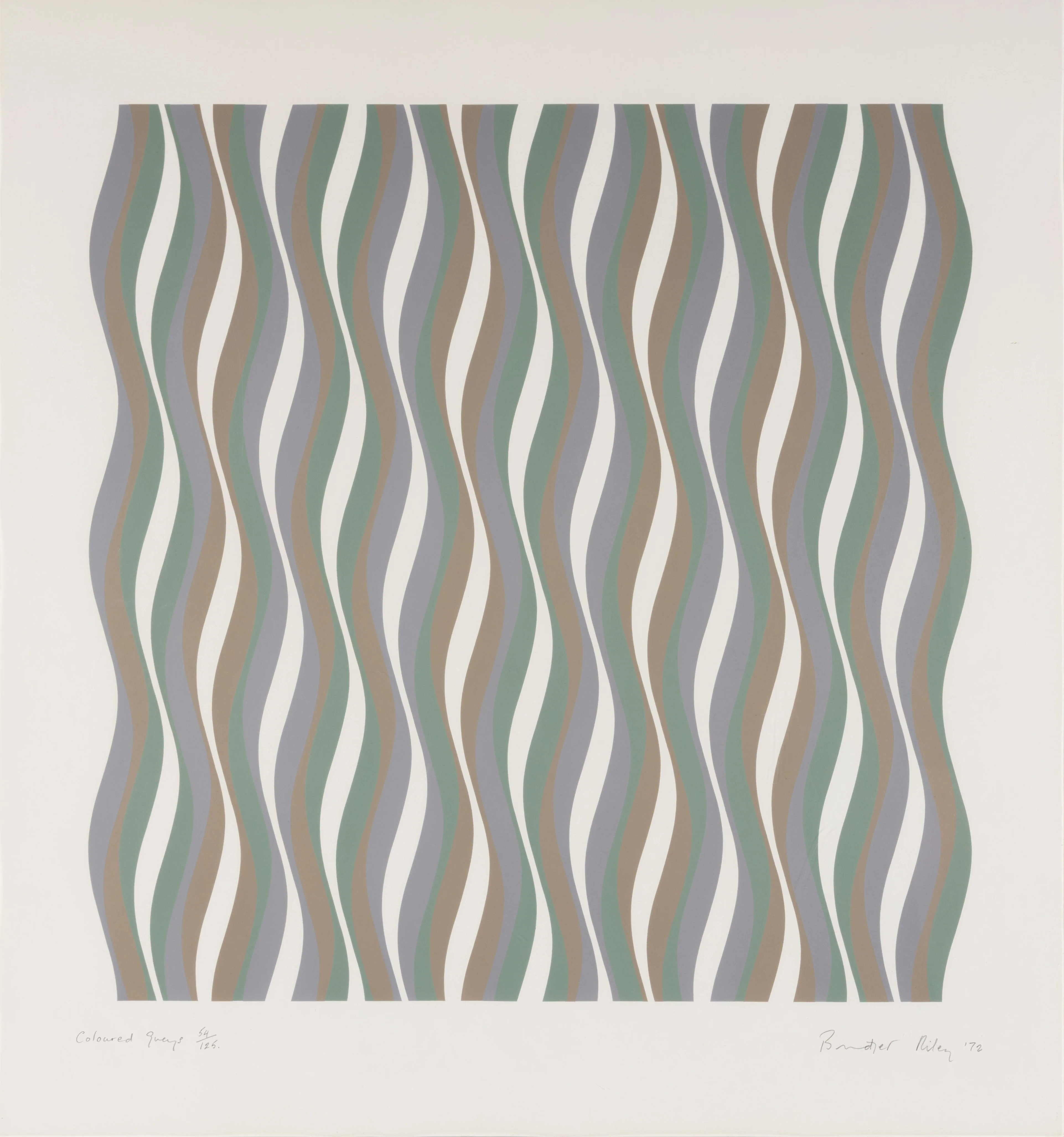 BRIDGET RILEY "COLOURED GREYS" SCREENPRINT, 1972 - Image 12