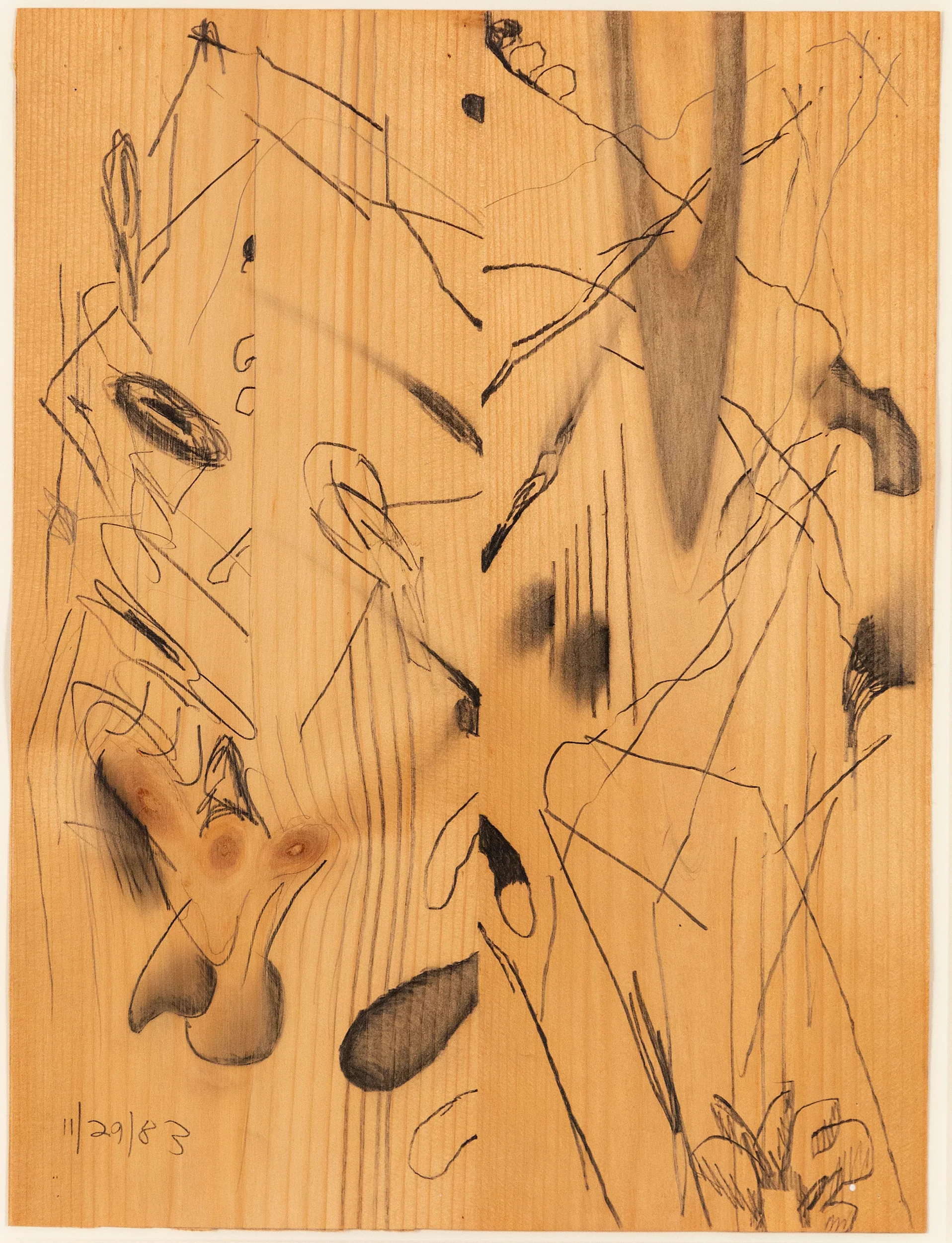 CARROLL DUNHAM "UNTITLED" MIXED MEDIA ON WOOD, 1983 - Image 12