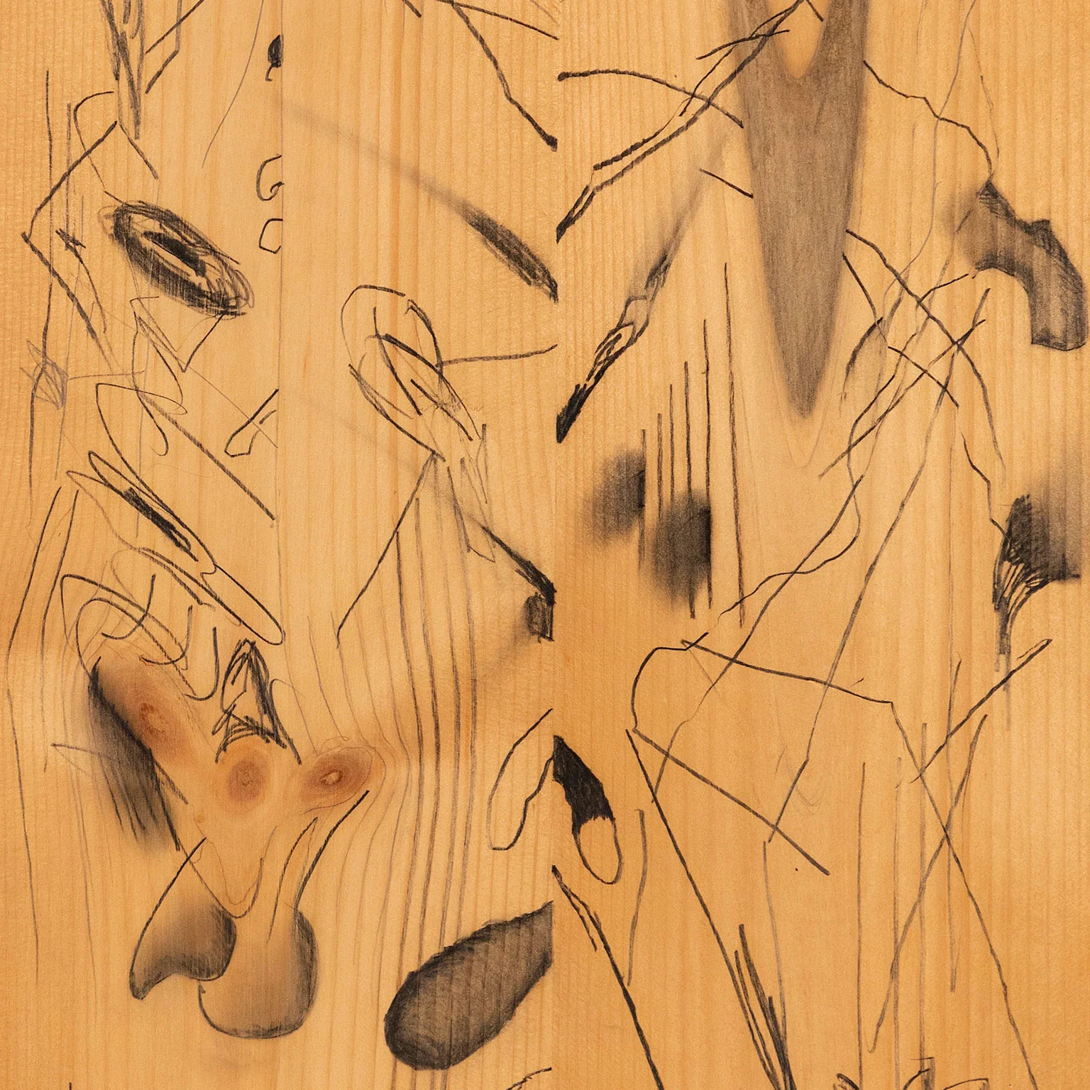 CARROLL DUNHAM "UNTITLED" MIXED MEDIA ON WOOD, 1983 - Image 4