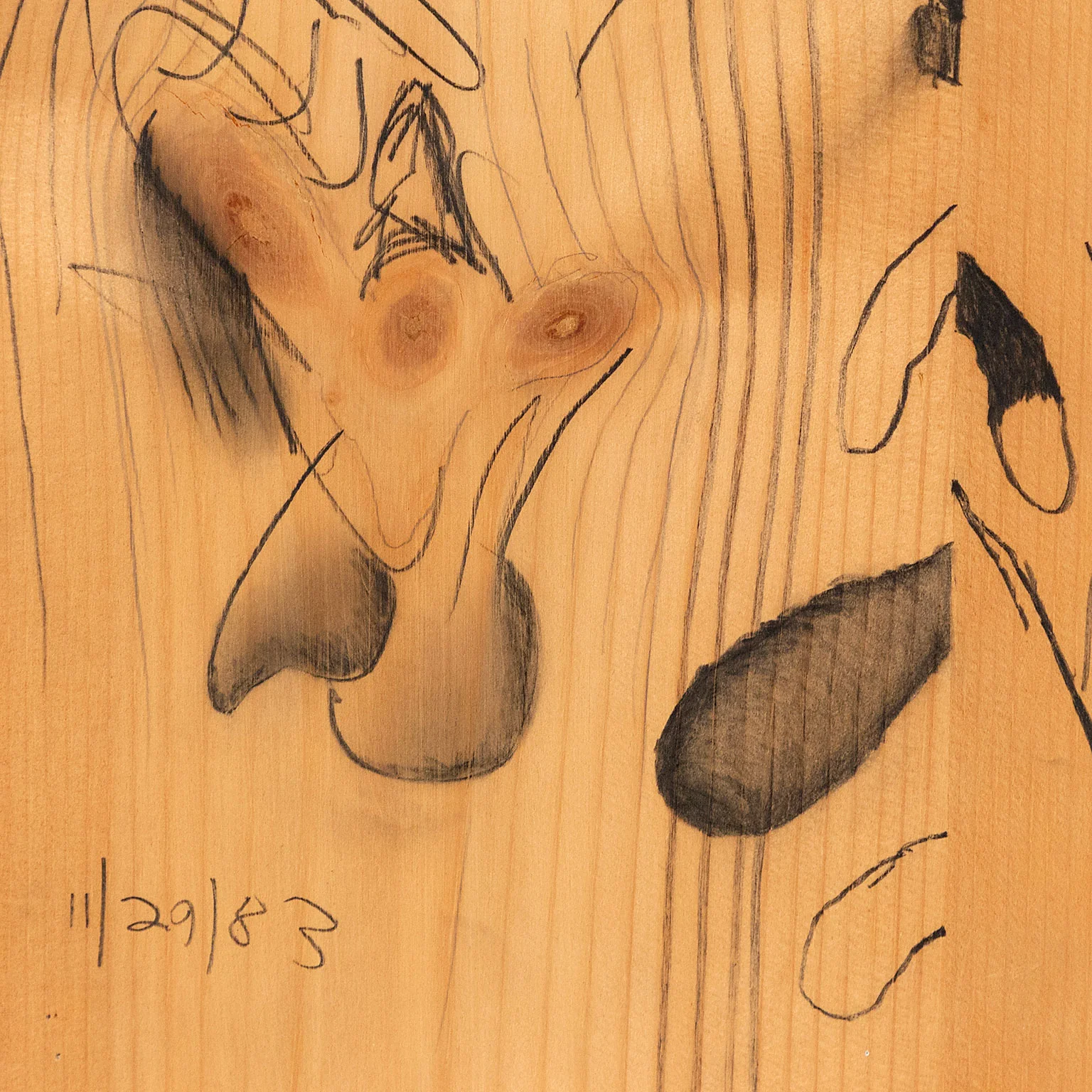 CARROLL DUNHAM "UNTITLED" MIXED MEDIA ON WOOD, 1983 - Image 9