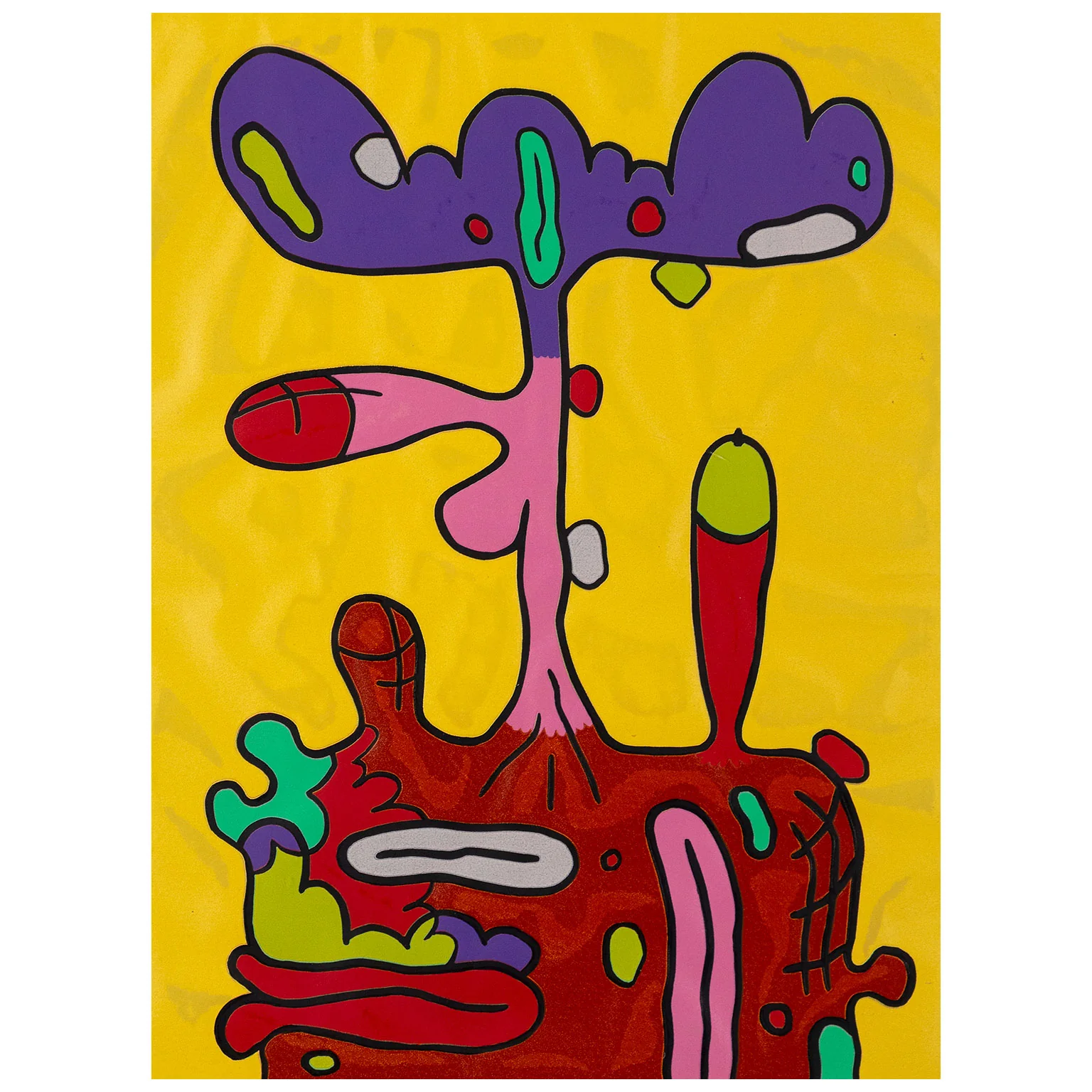 CARROLL DUNHAM "NINE COLOR REDUCTION" LINOLEUM CUT, 1993 - Image 3