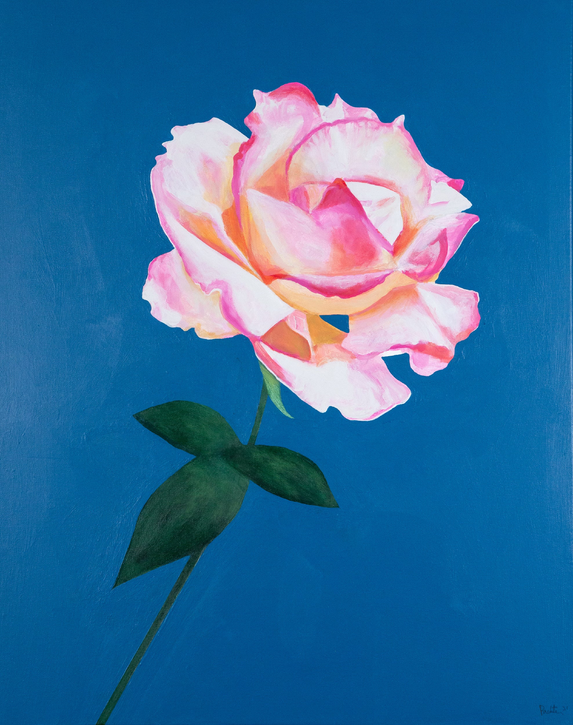CHARLES PACHTER "AUGUST ROSE" ACRYLIC ON CANVAS, 2021 - Image 10