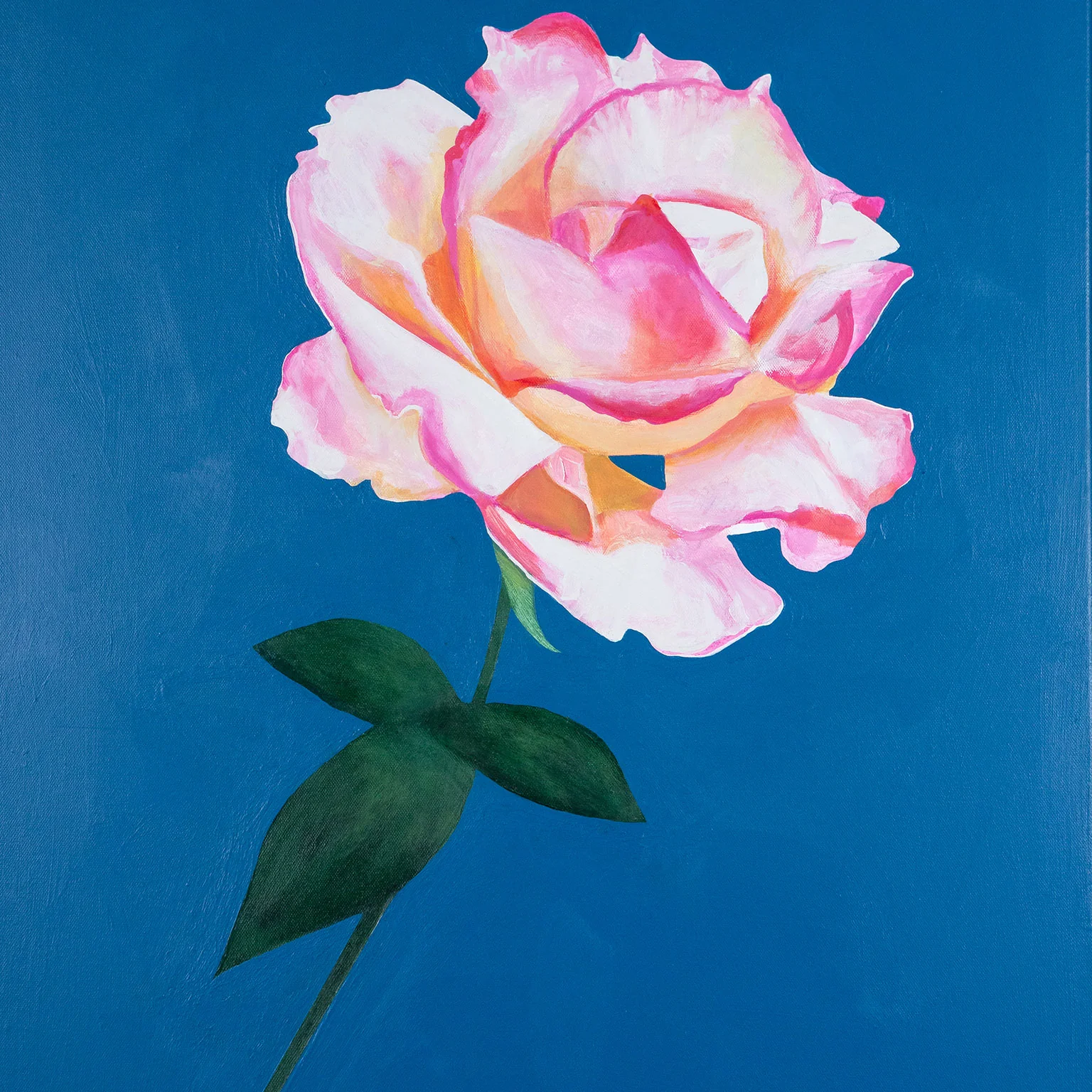 CHARLES PACHTER "AUGUST ROSE" ACRYLIC ON CANVAS, 2021 - Image 4